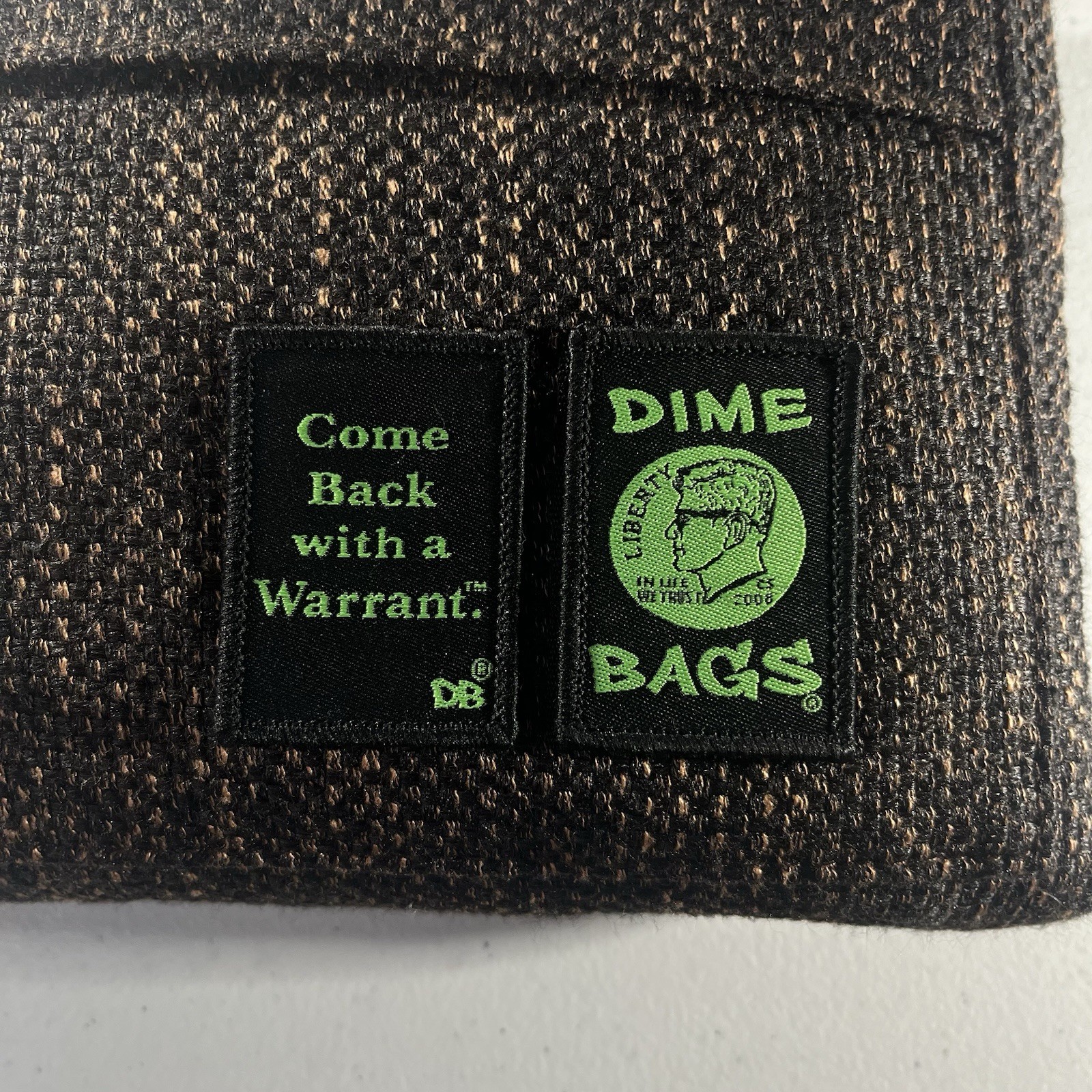 Dime Bags Protective Case Padded Pouch with Tray Smell Proof Pocket Brown Used