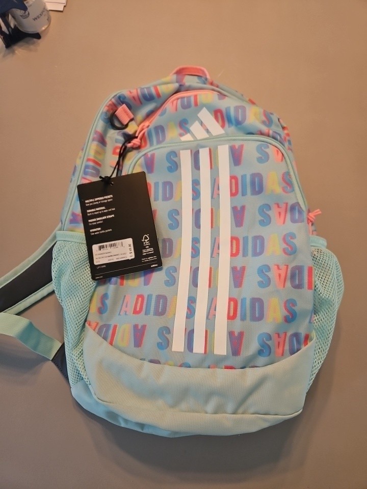 NWT Adidas BTS Originator School Backpack Aqua Pink Purple Spark