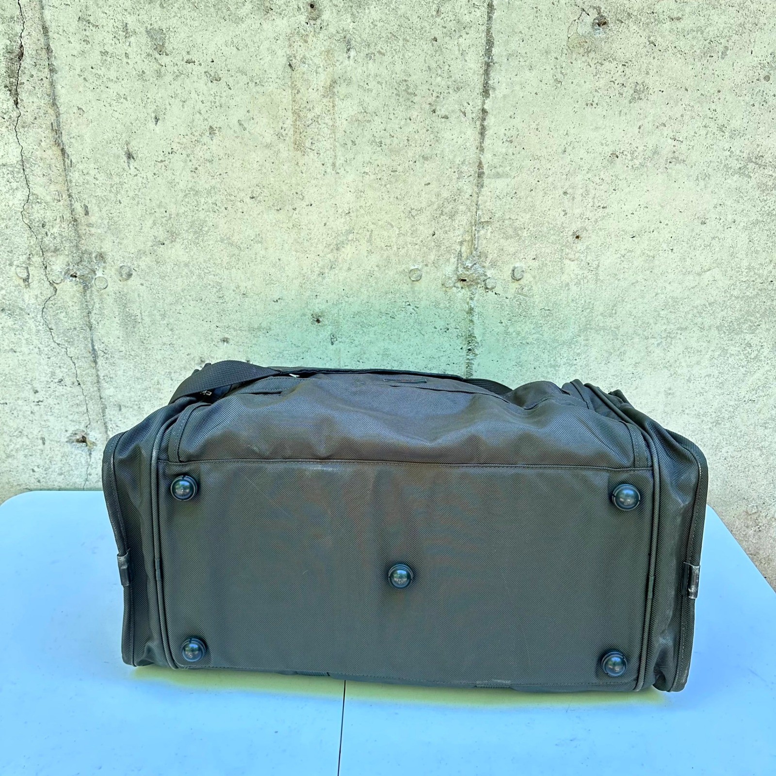Tumi Large Duffel Bag Alpha Ballistic Nylon Green Travel Weekender Monogrammed