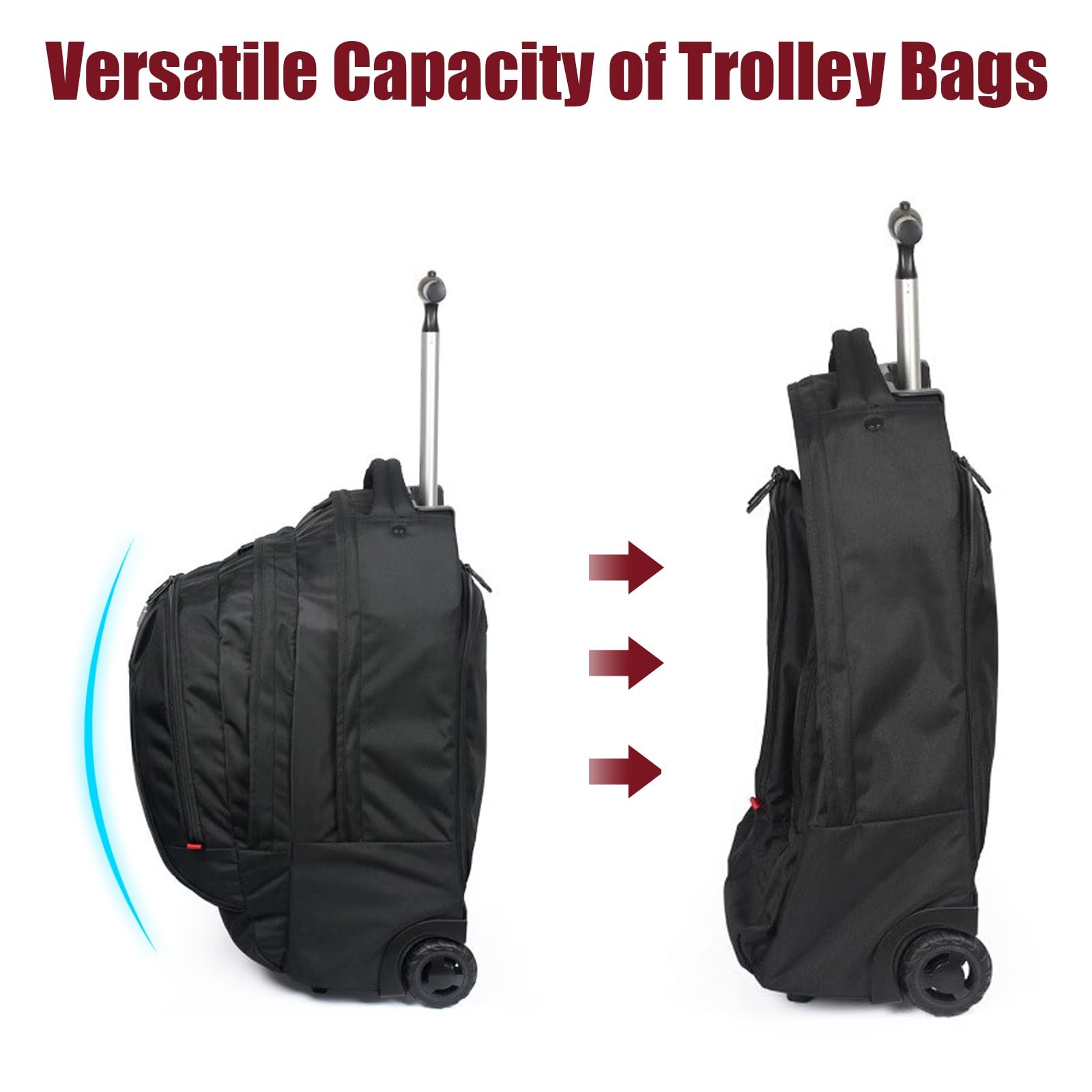 21×14 x8 Rolling Backpack For Adults With wheel, Durable Wheeled Backpack Wit…