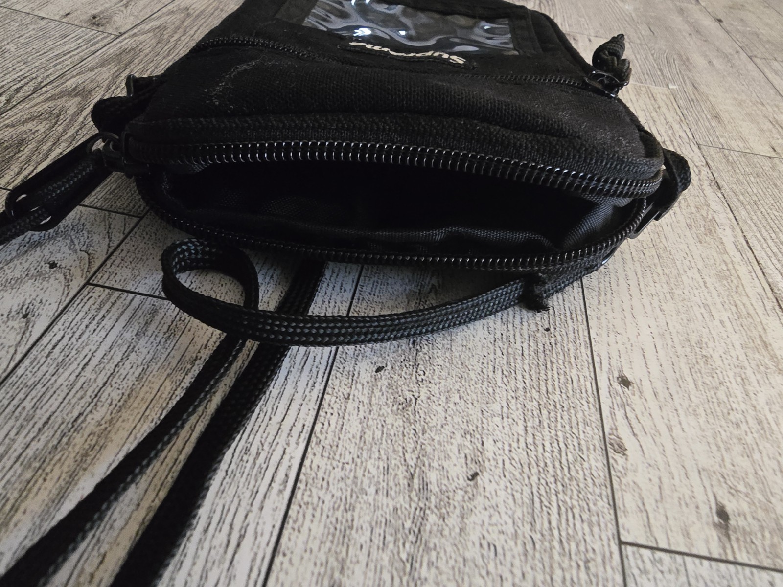Supreme Utility Pouch Black Nylon Cordura SS19 Shoulder Bag Crossbody Preowned