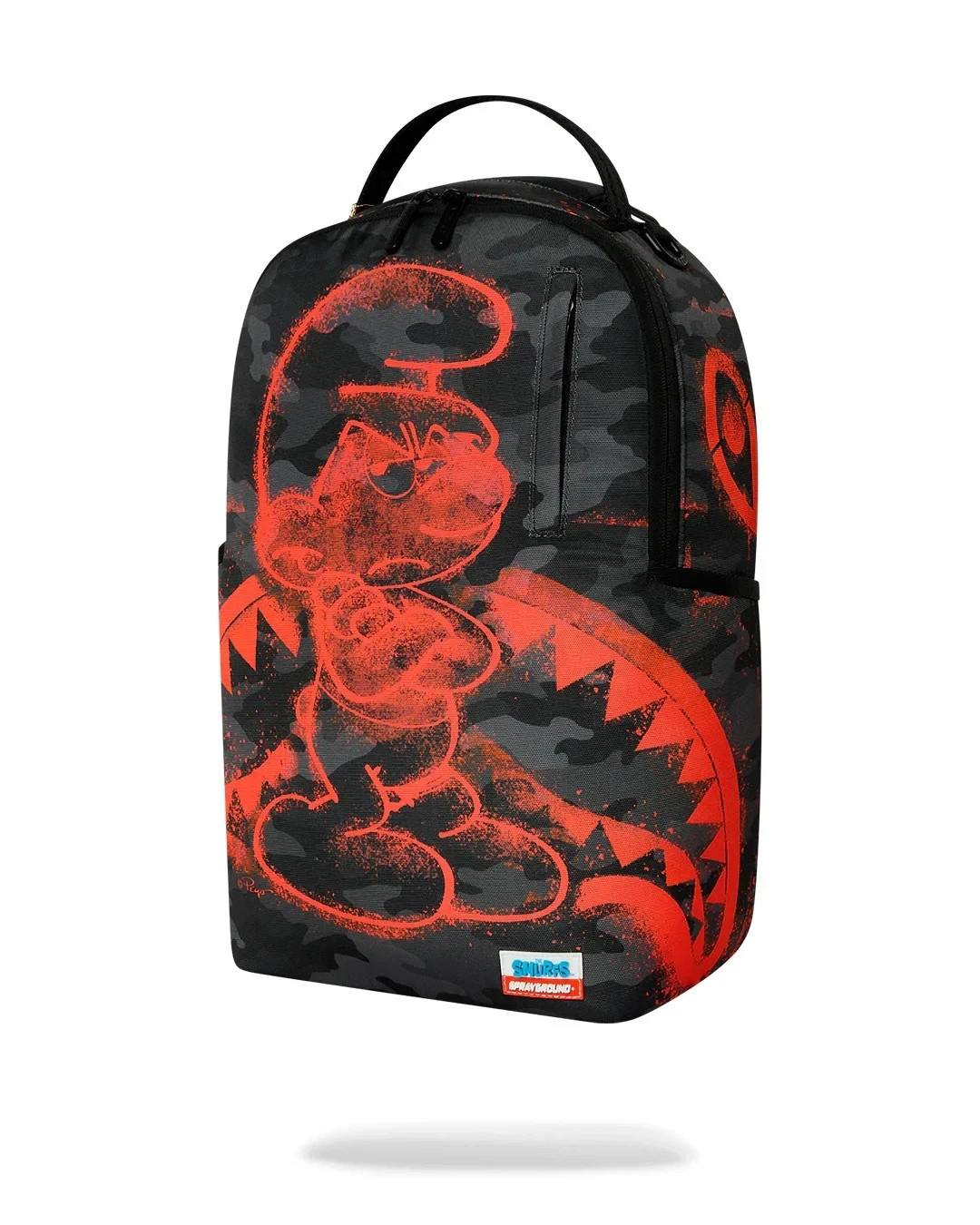 SPRAYGROUND LIMITED EDITION BACKPACK SMURFS RED STENCIL CAMO ATTITUDE