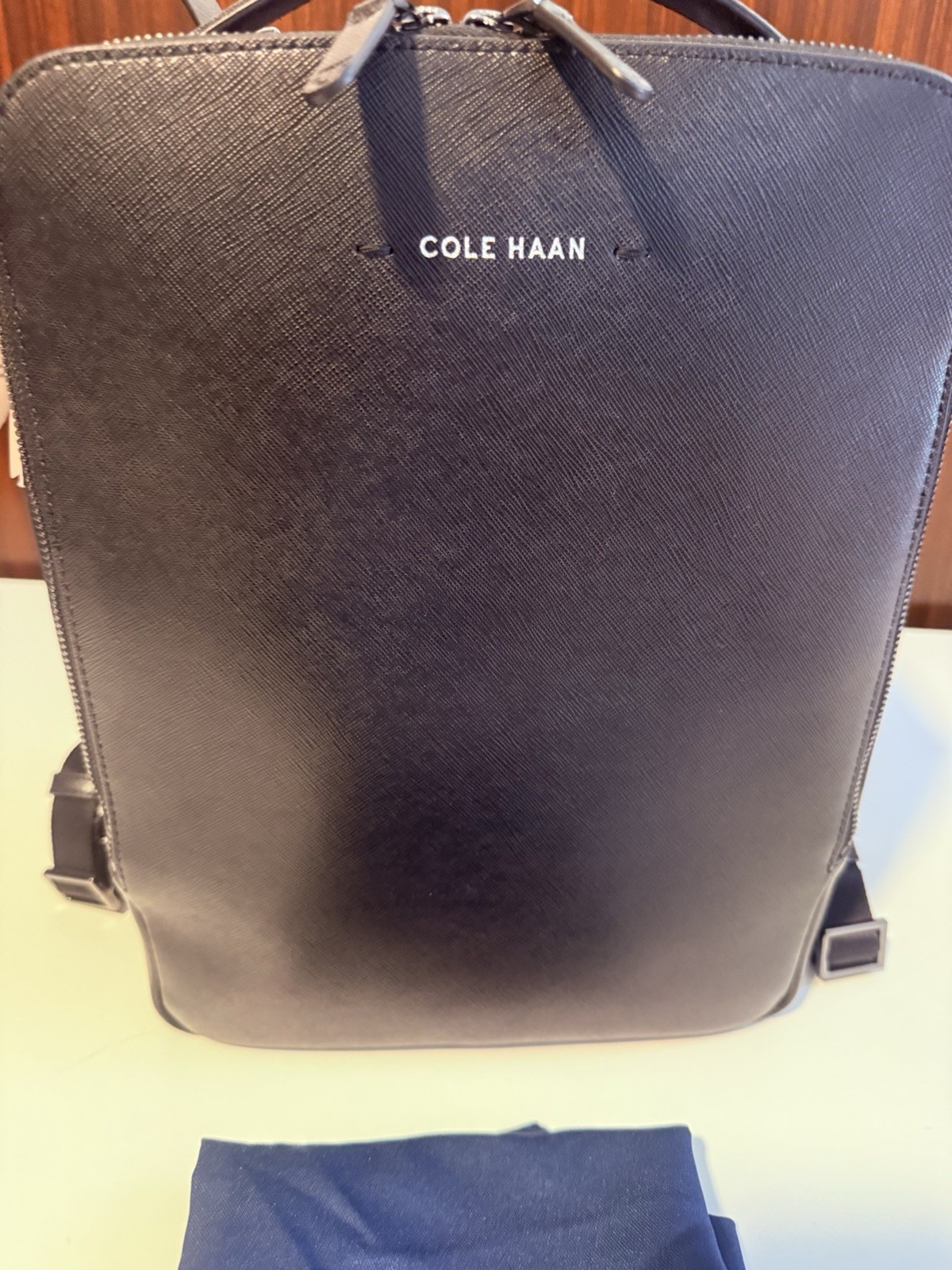 Cole Haan Men’S Sloane Backpack, Black Saffiano