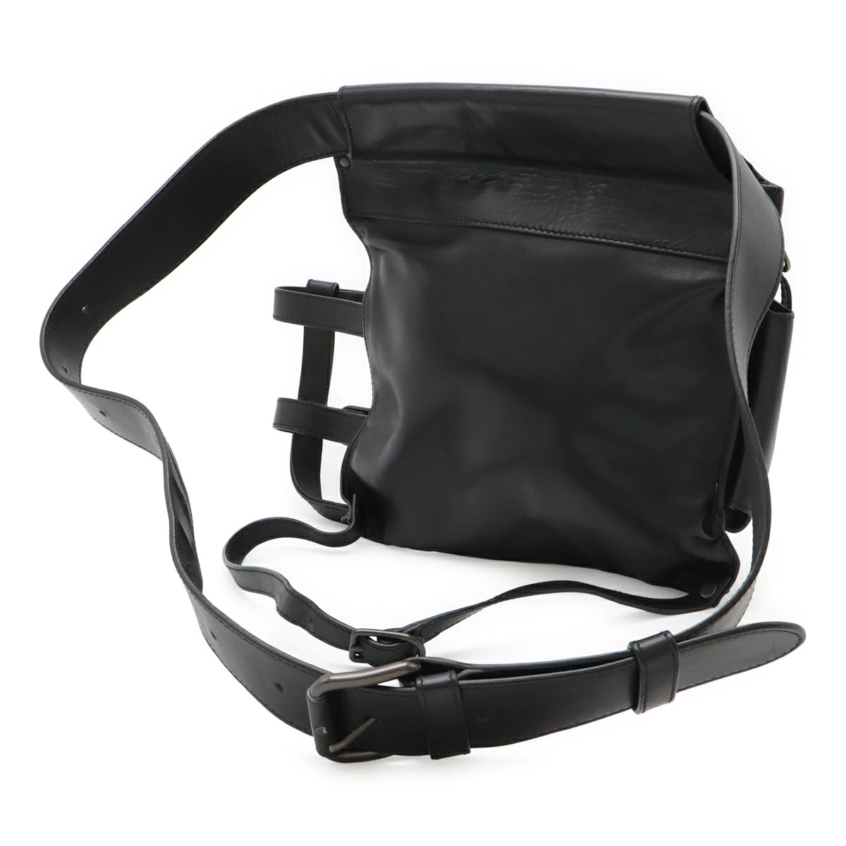 Bottega Veneta Intrecciato Belt Bag Fanny Pack Leather Black