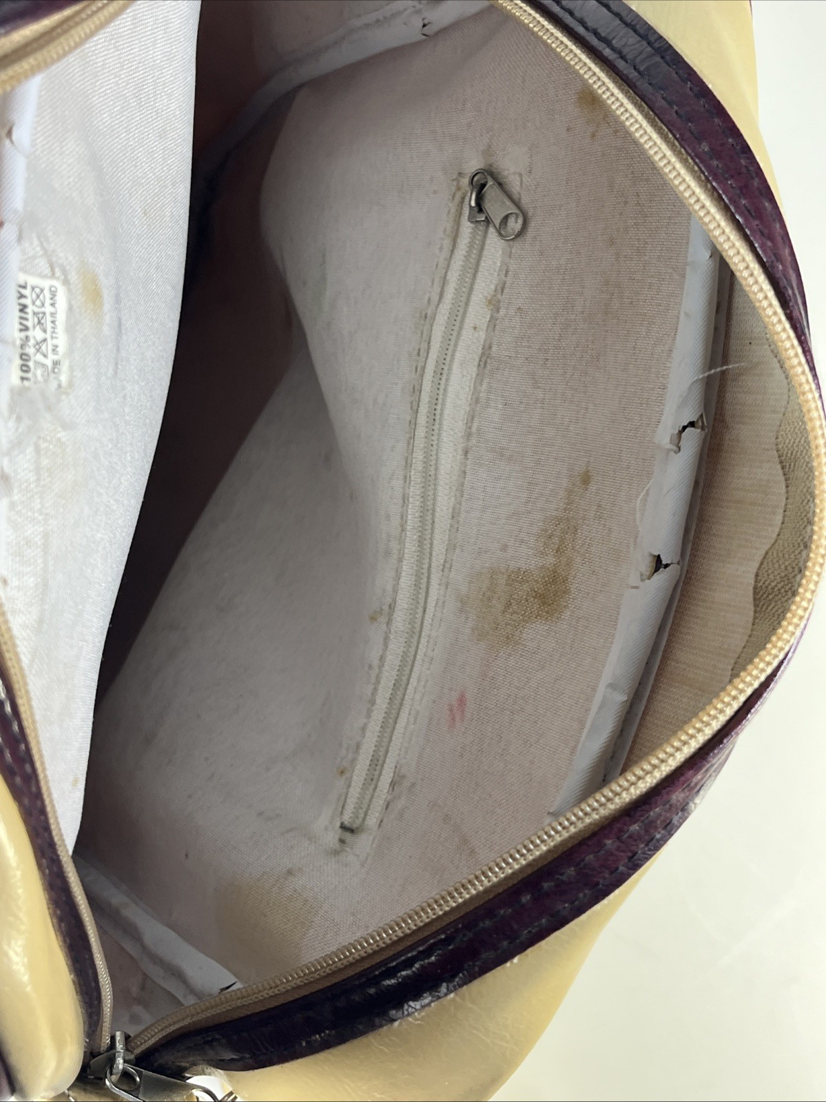 Astro Boy Backpack Vinyl Thailand used 14″ wear stains