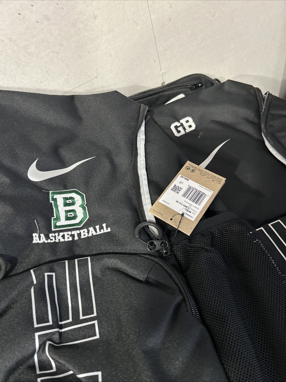 Nike Varsity Elite 32L Black School Padded Laptop Team Logo Backpack HM9965-010
