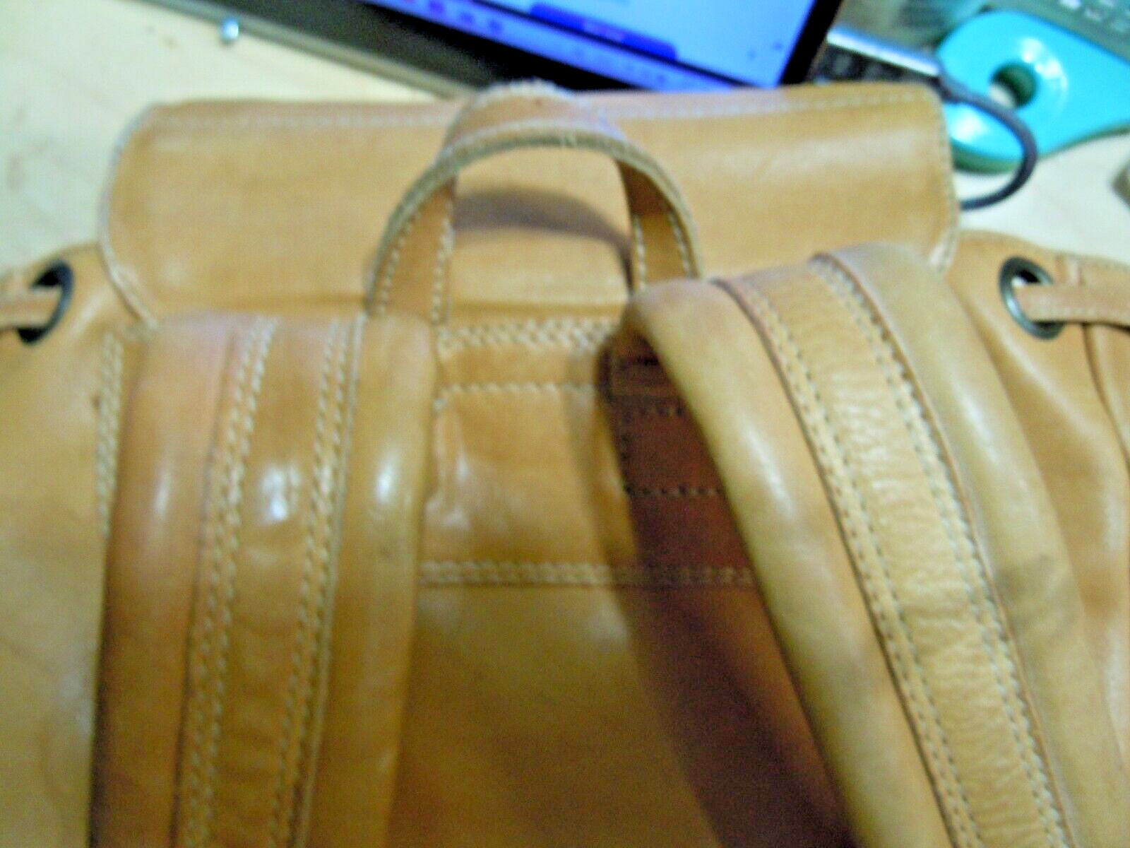 ELLINGTON Vintage Authentic Saddle Brown Leather large Backpack Bag #5