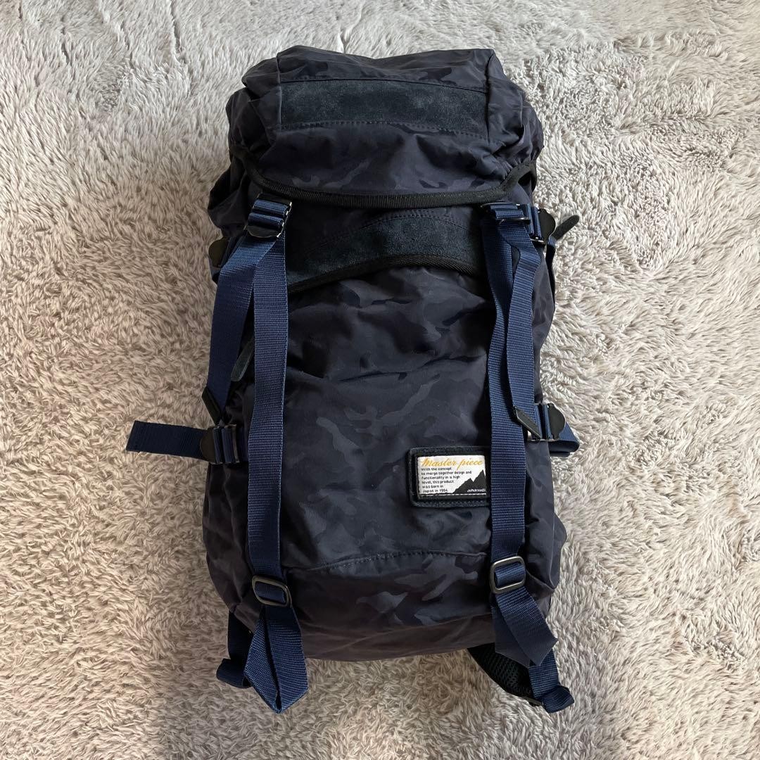 Masterpiece Backpack Fade Navy Camouflage Used, Outdoor-Ready, 28x58x18cm