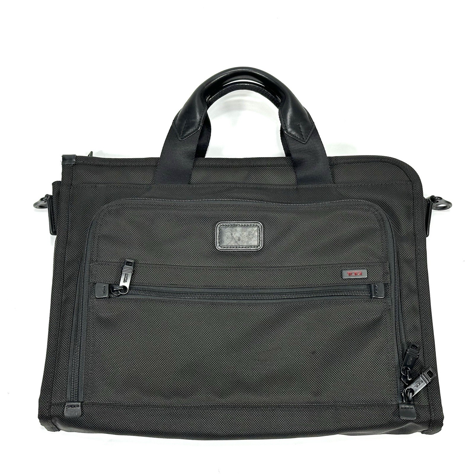 Tumi Alpha 2 Slim Deluxe Portfolio Briefcase Laptop Bag Nylon 26110D2 With Strap