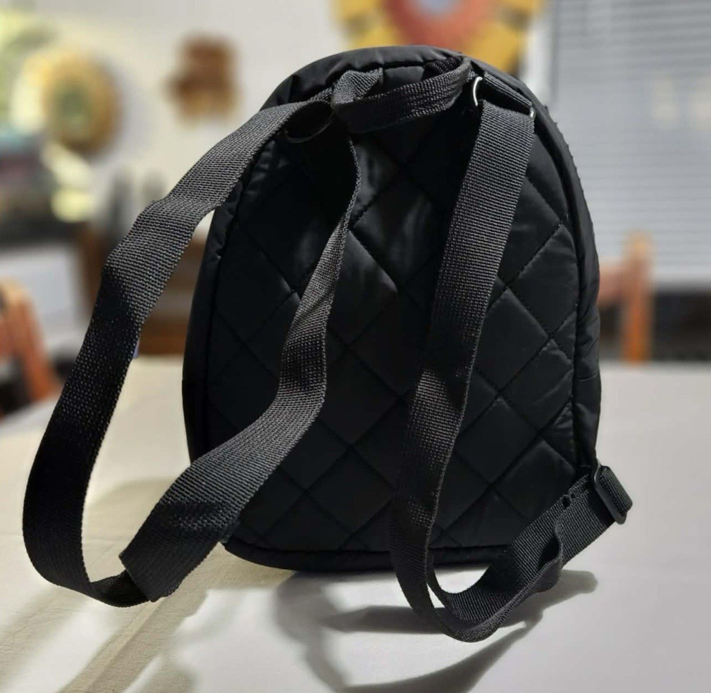 Adidas Linear Mini Backpack Black Gold Zip Small Travel Bag Unisex Excellent