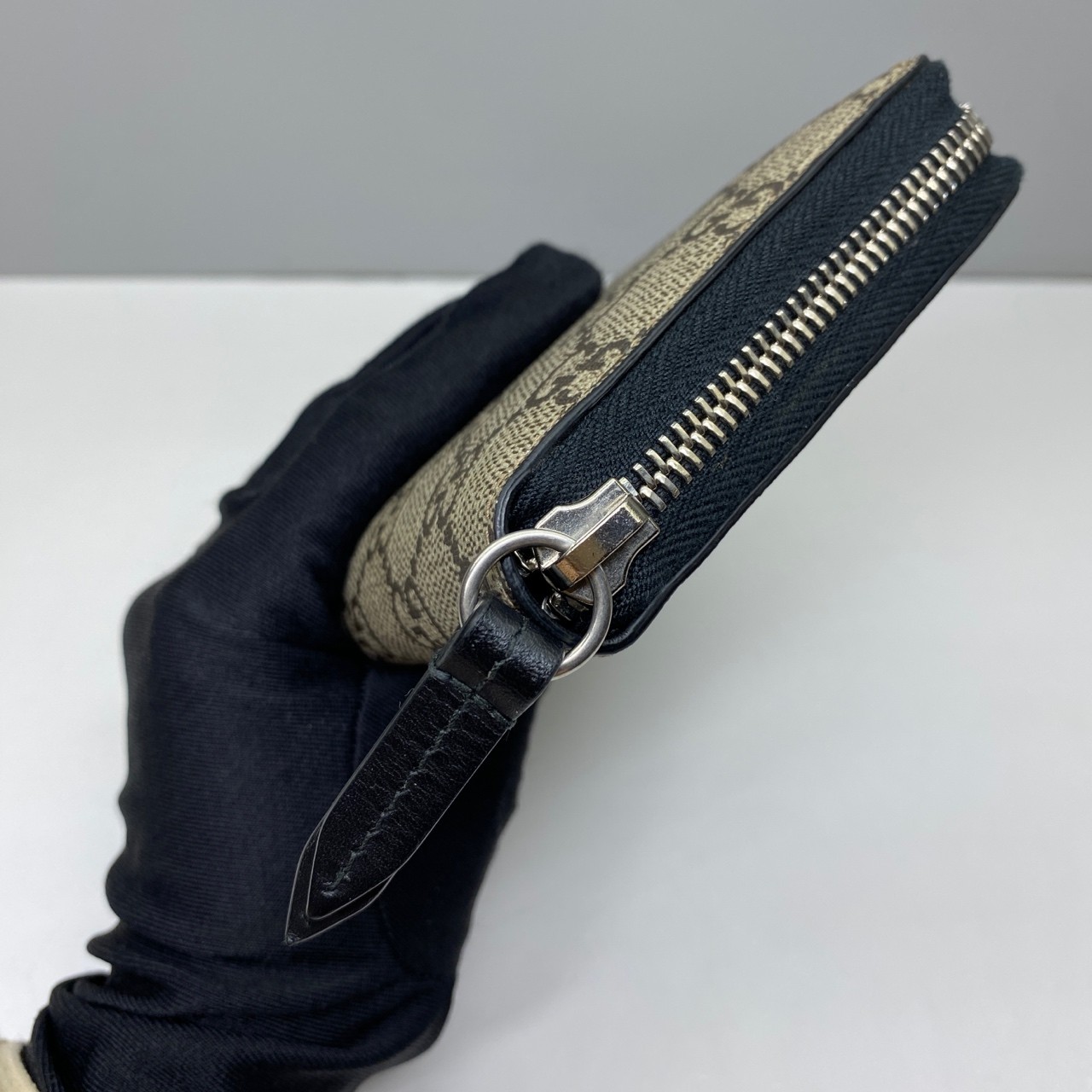 Gucci Pre-Owned Authentic Bee Wallet Monogram Canvas 19x10x3cm Free Shipping
