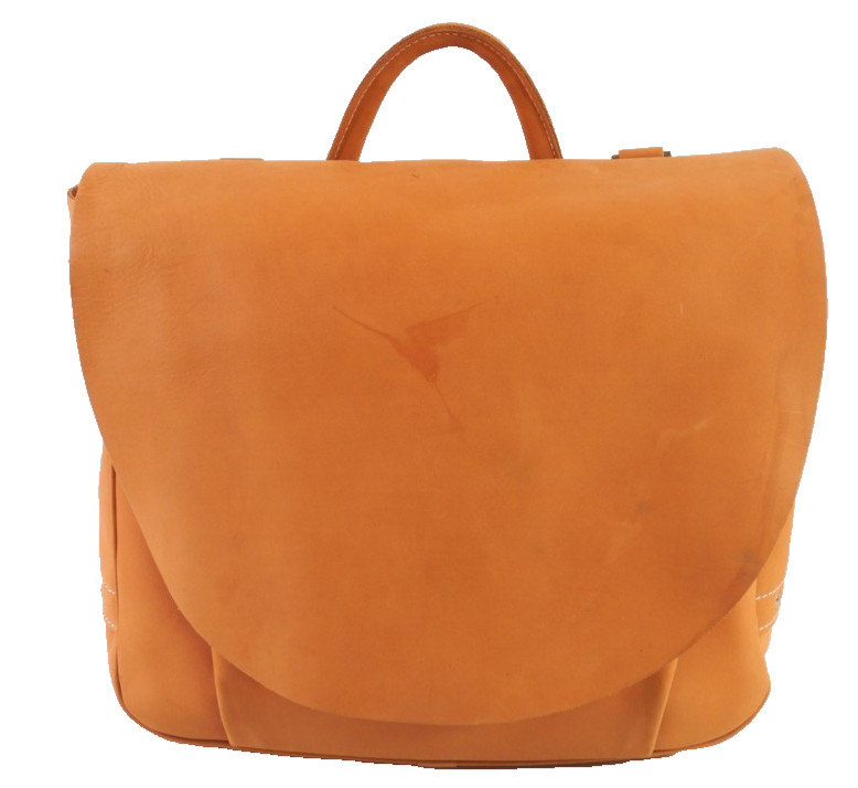 J Peterman ‘Counterfeit’ Mailbag Caramel Brown Leather