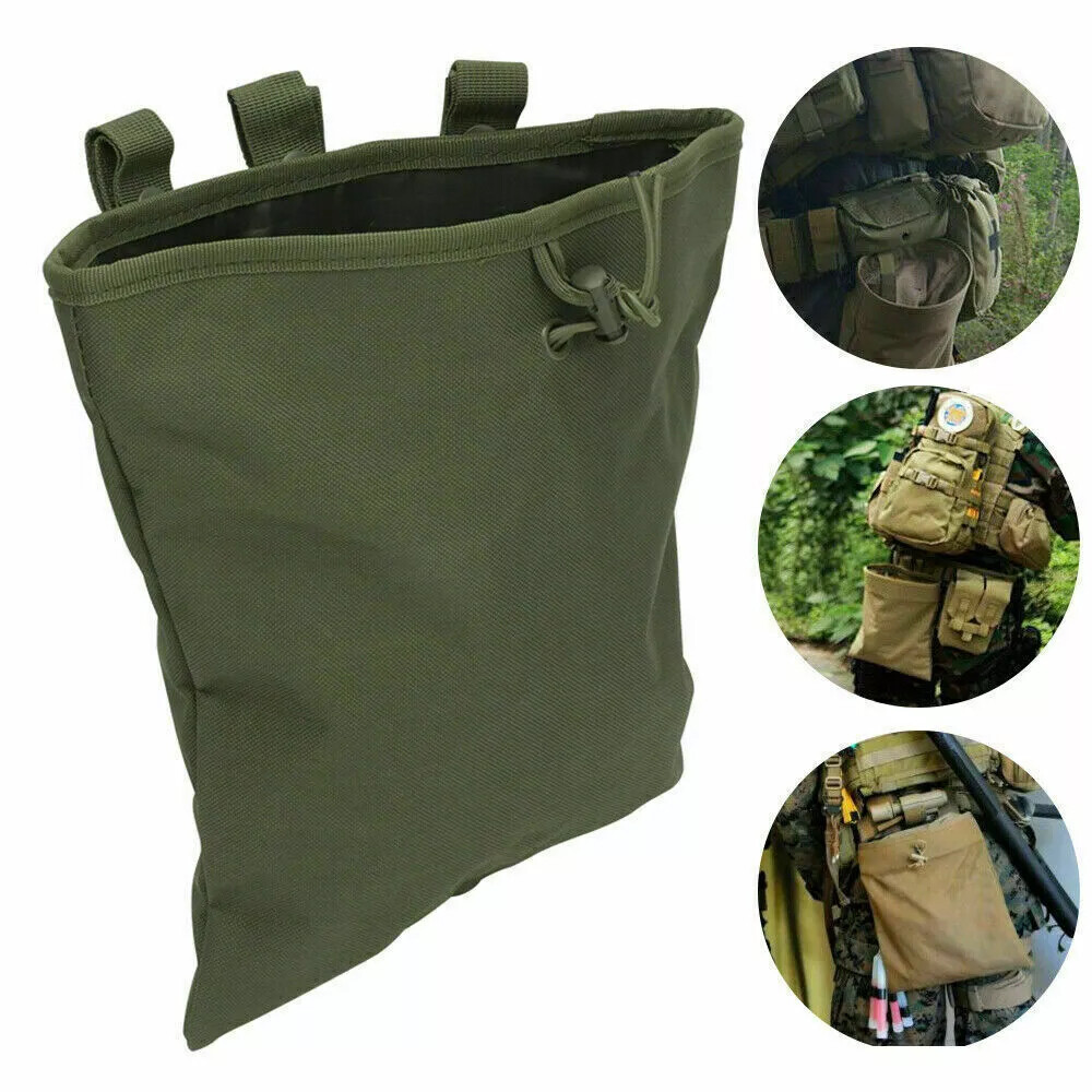 Tactical Molle Dump Pouch Foldable Drawstring Storage Bag Pouch Utility Pouch