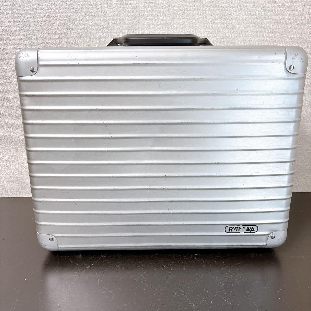 Rimowa Topas Briefcase Attache Case Silver 46×36×18cm