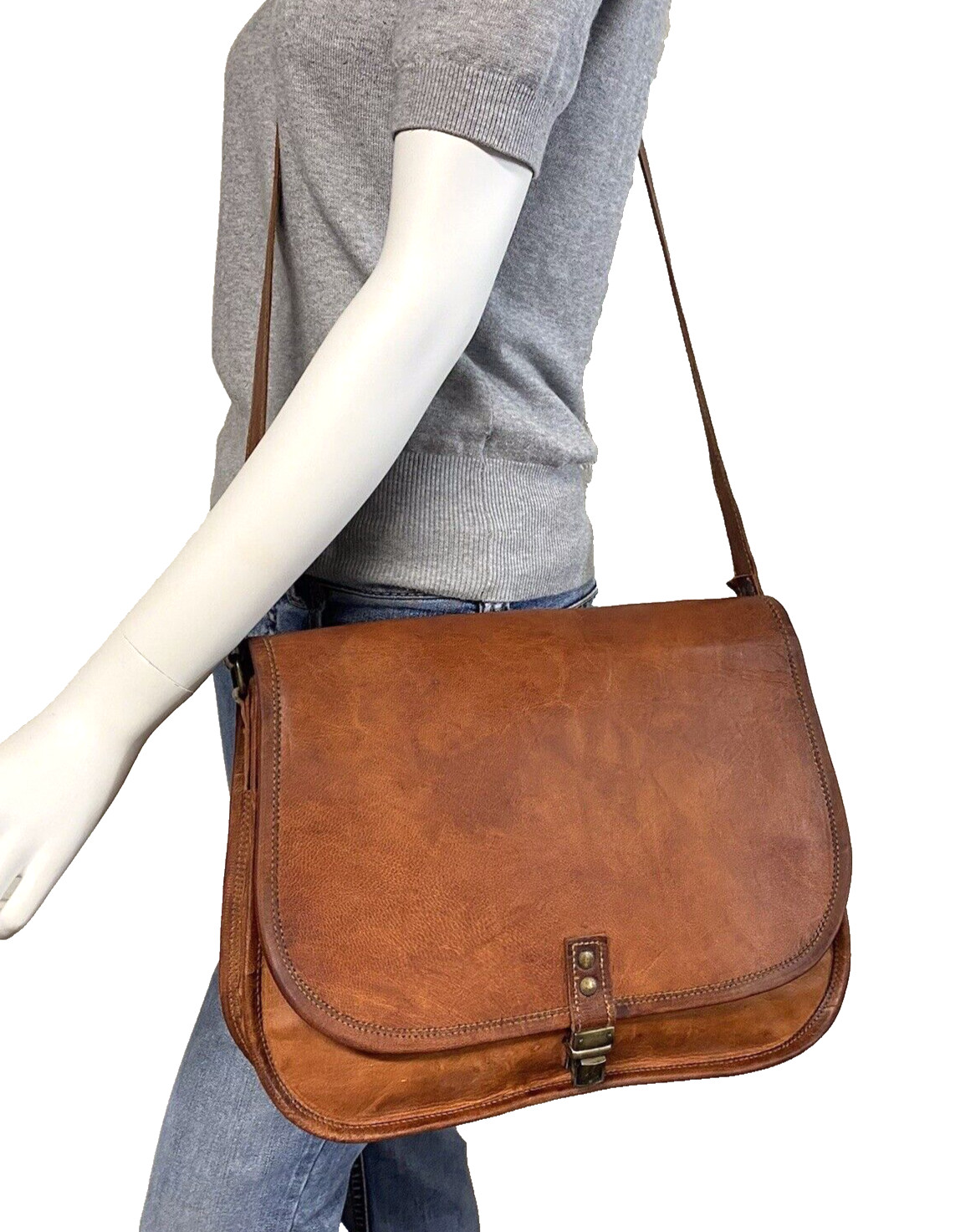 #Authentic KOMAL’S PASSION LEATHER Crossbody Messenger Breifcase