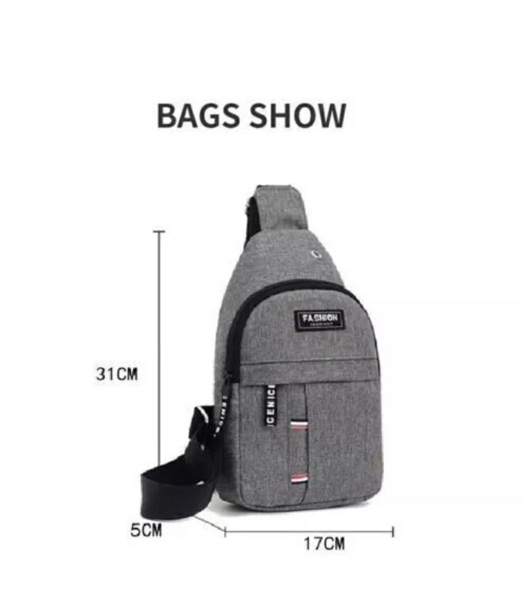 Men’s Crossbody Chest Bag Oxford Cloth Fashionable Multi-Pu Blue Black Grey
