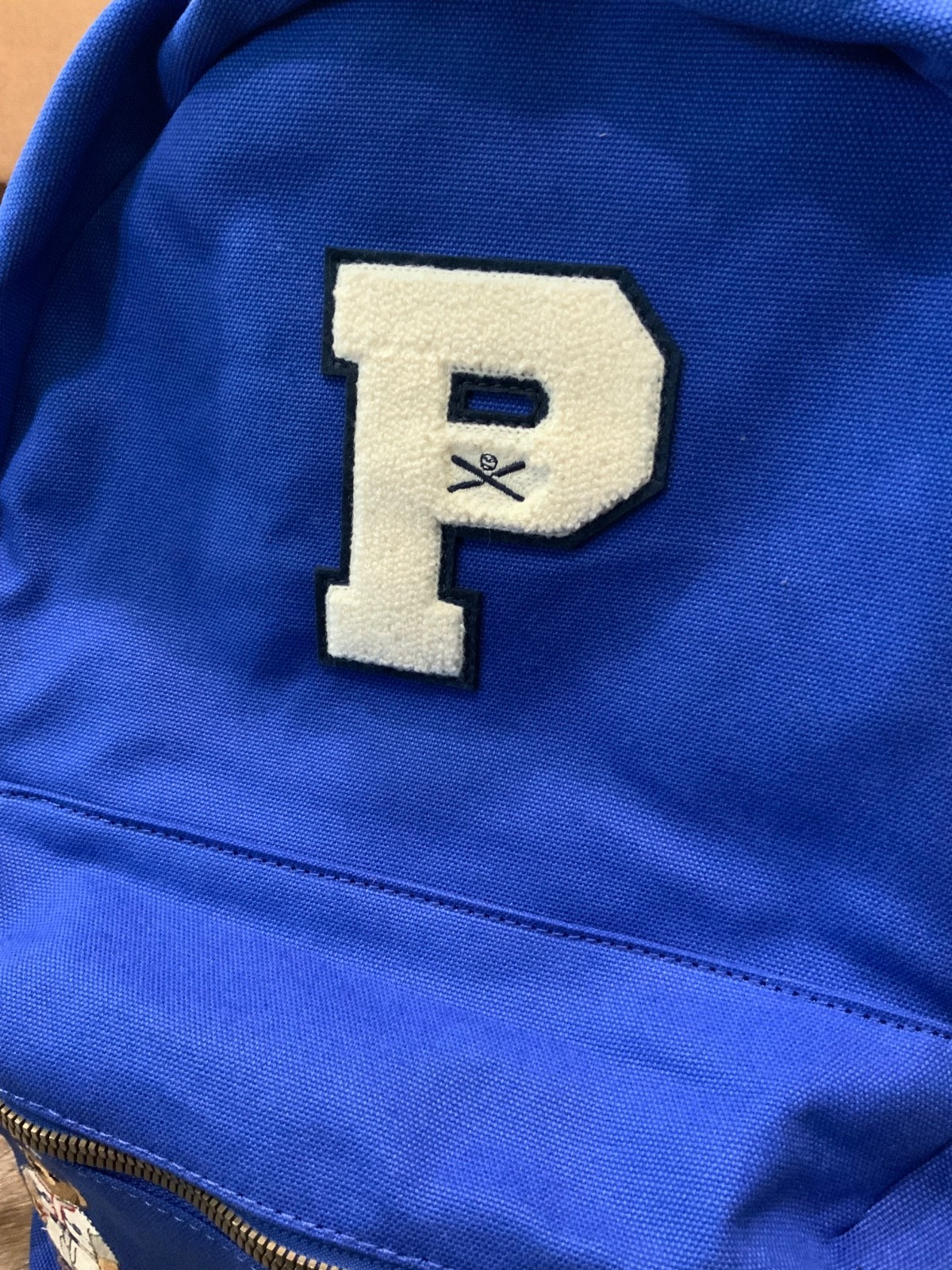 New Polo Ralph Lauren Men’s Polo Bear Baseball Canvas Blue Backpack