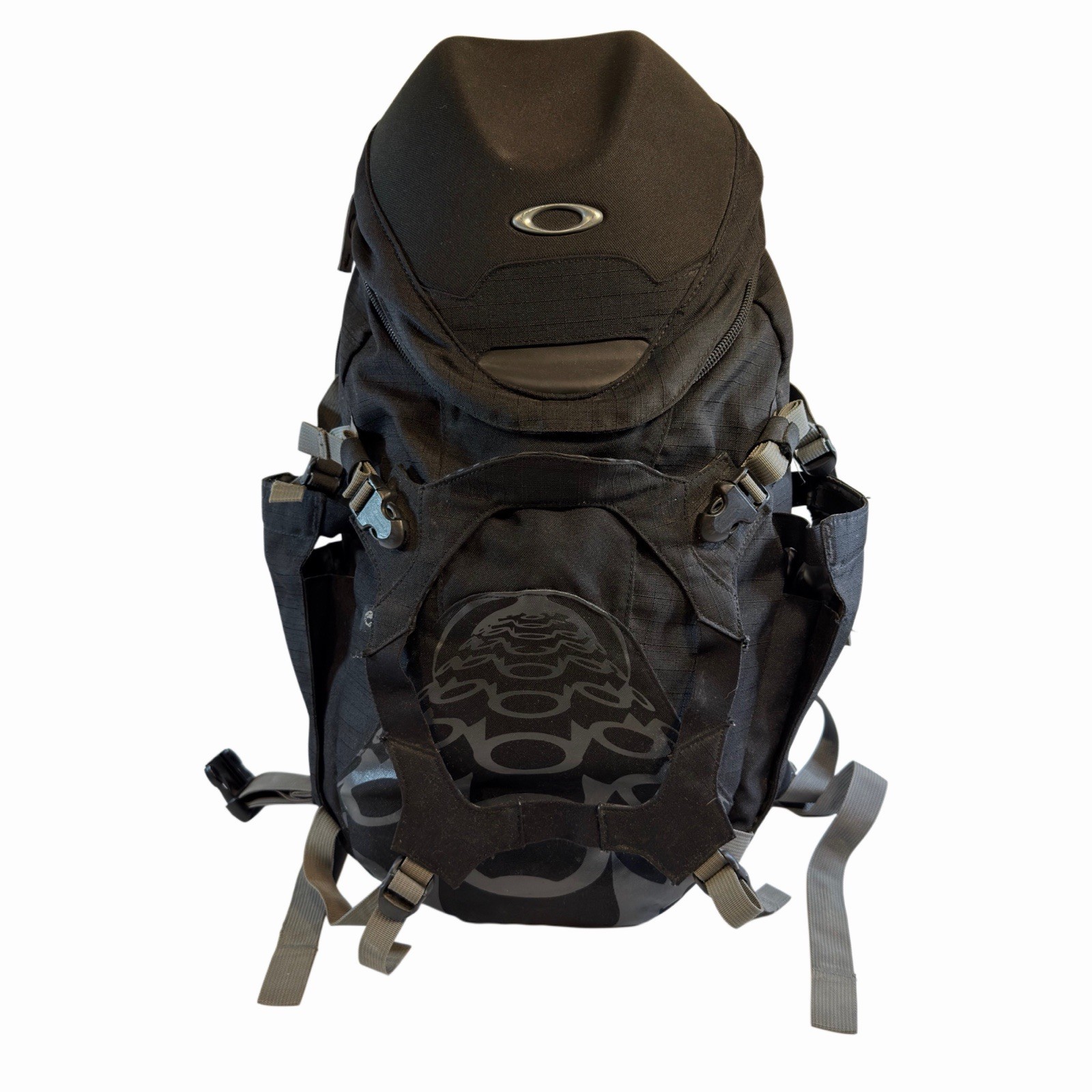 Vintage Oakley Icon 2.0 Backpack Black Graphic Circle Archive Techwear Y2K EUC