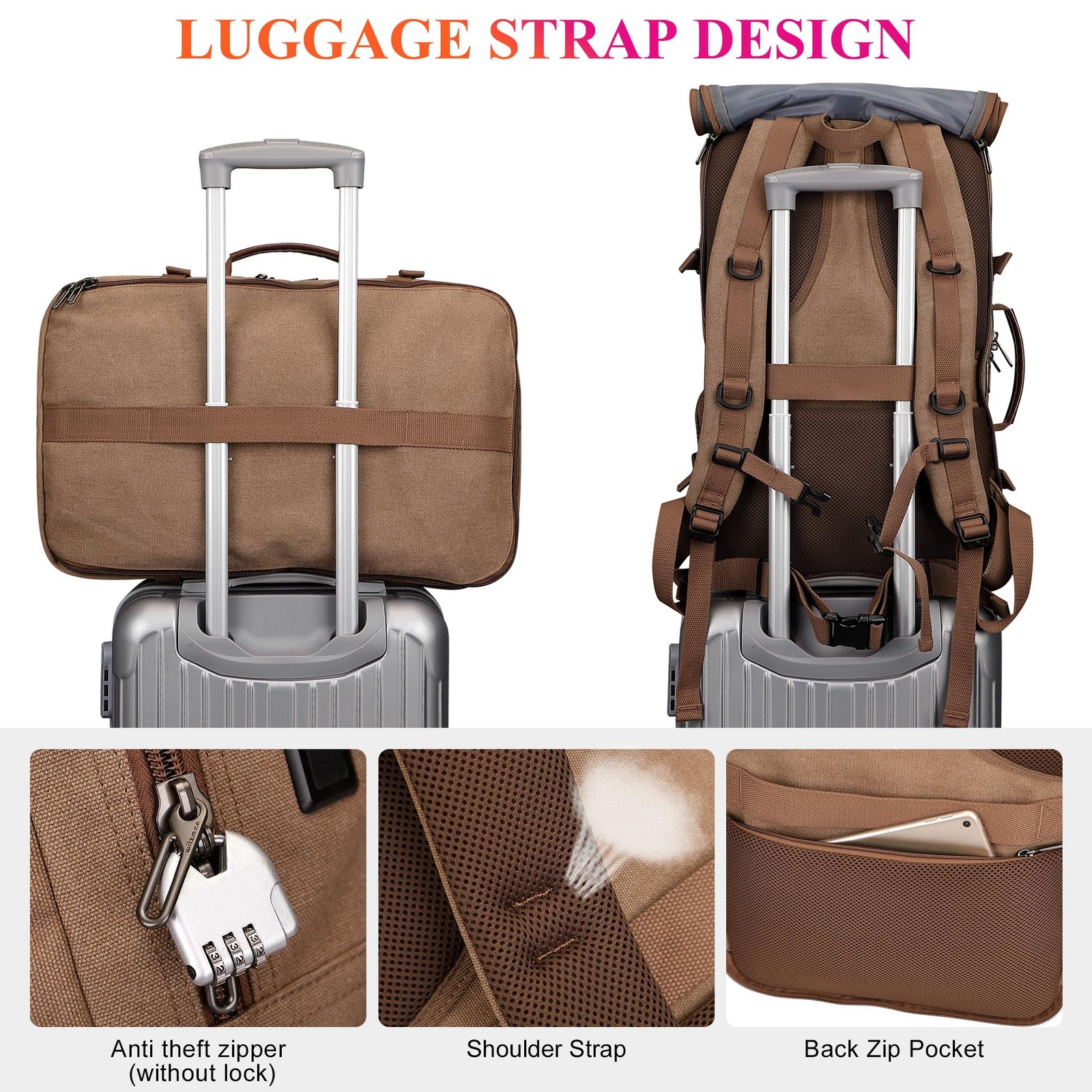 Travel Backpack for Men 40L Large Carry-on Airline Approved Convertible 3 in …