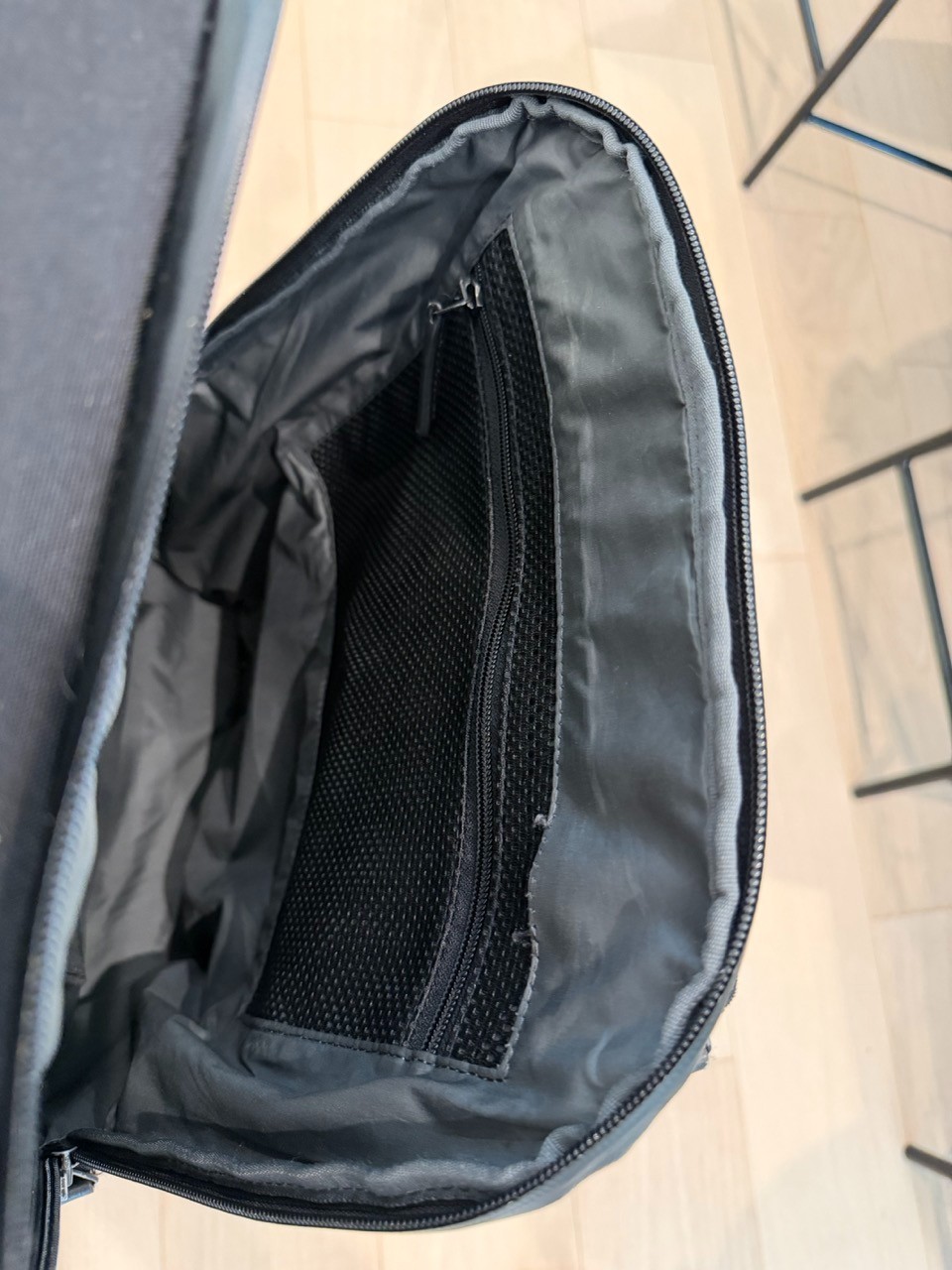 Troubadour London Ridge Backpack Black Nylon Leather Trim Laptop Work Bag