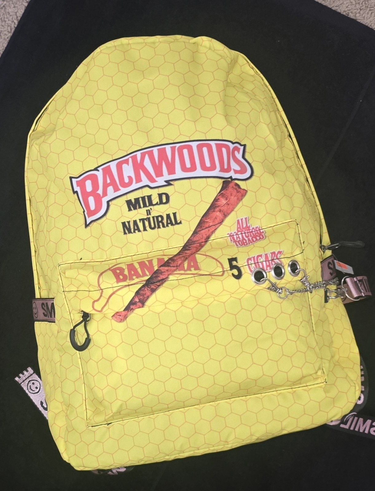 Backwoods Brand Banana Backpack Shoulder Tablet Bag Multi-Zipper And Pockets