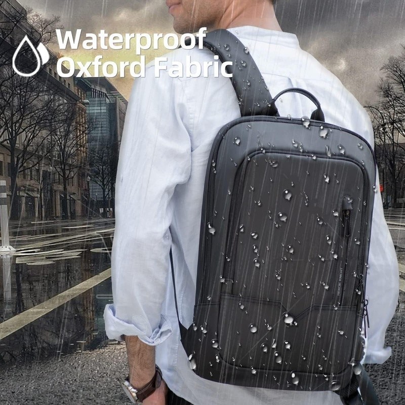 Laptop Backpack USB Charging Port Multiple Compartments Travel Bag Men