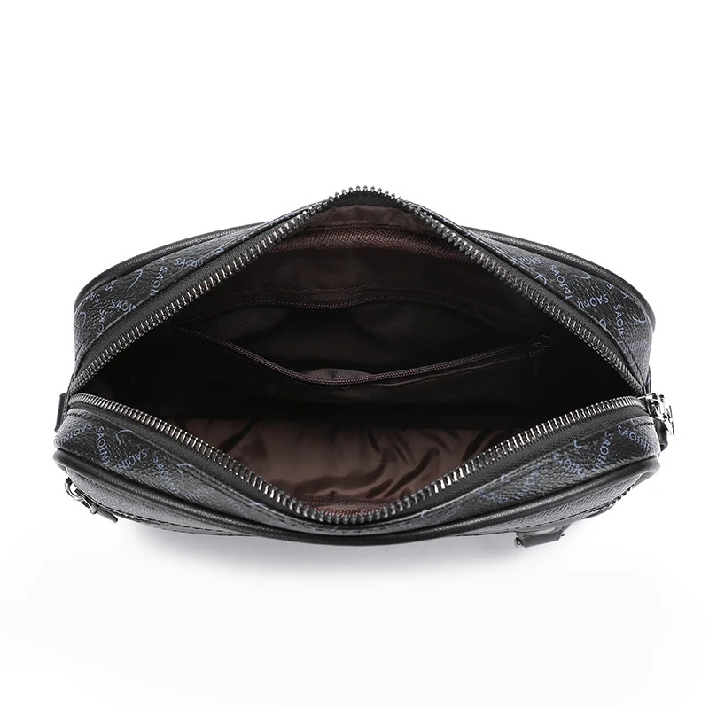 Men Shoulder Bag Faux Leather Multifunctional Waist Clutch Strap Crossbody