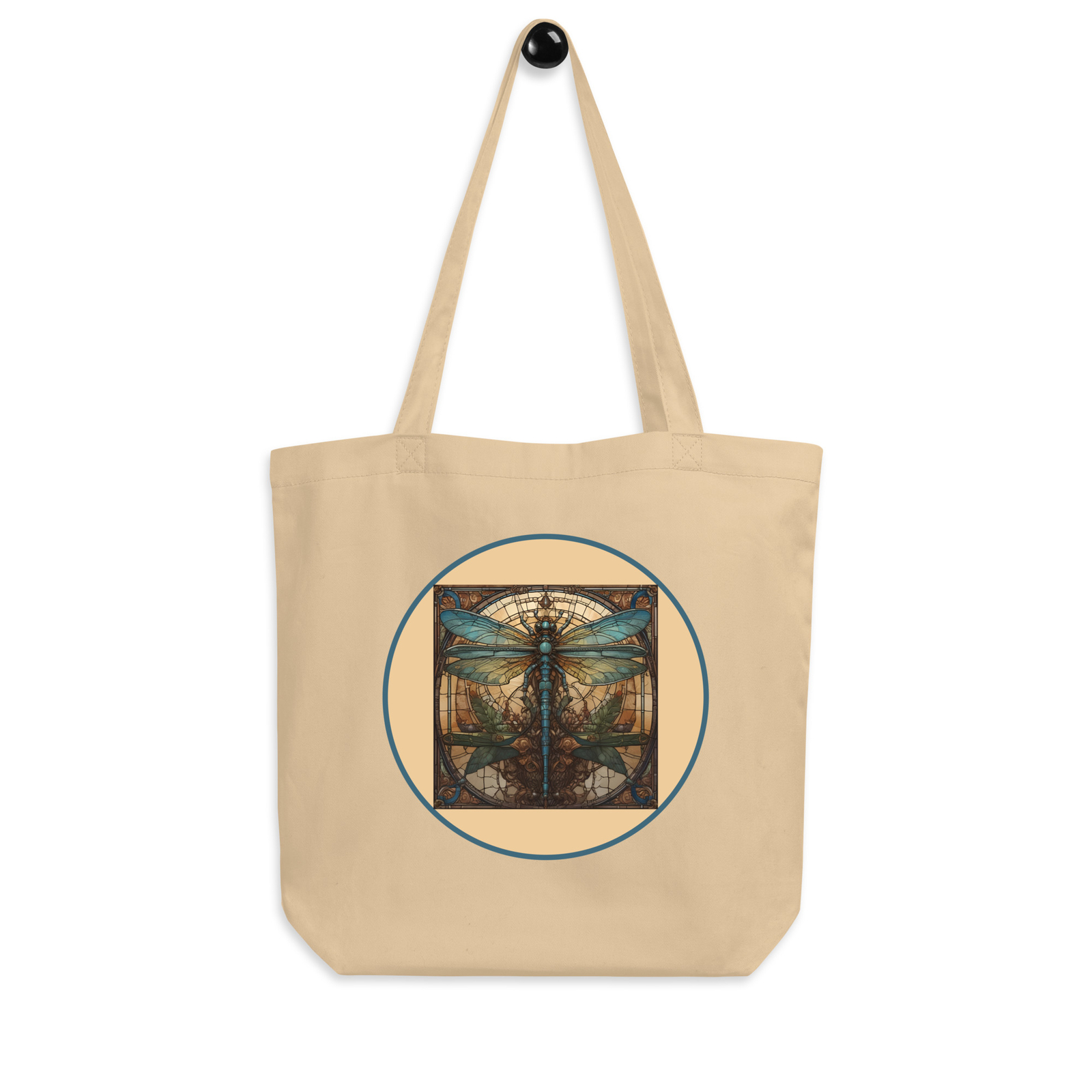 “Stained-glass Dragonfly” Eco Tote Bag Fantasy Art Anisoptera Magical