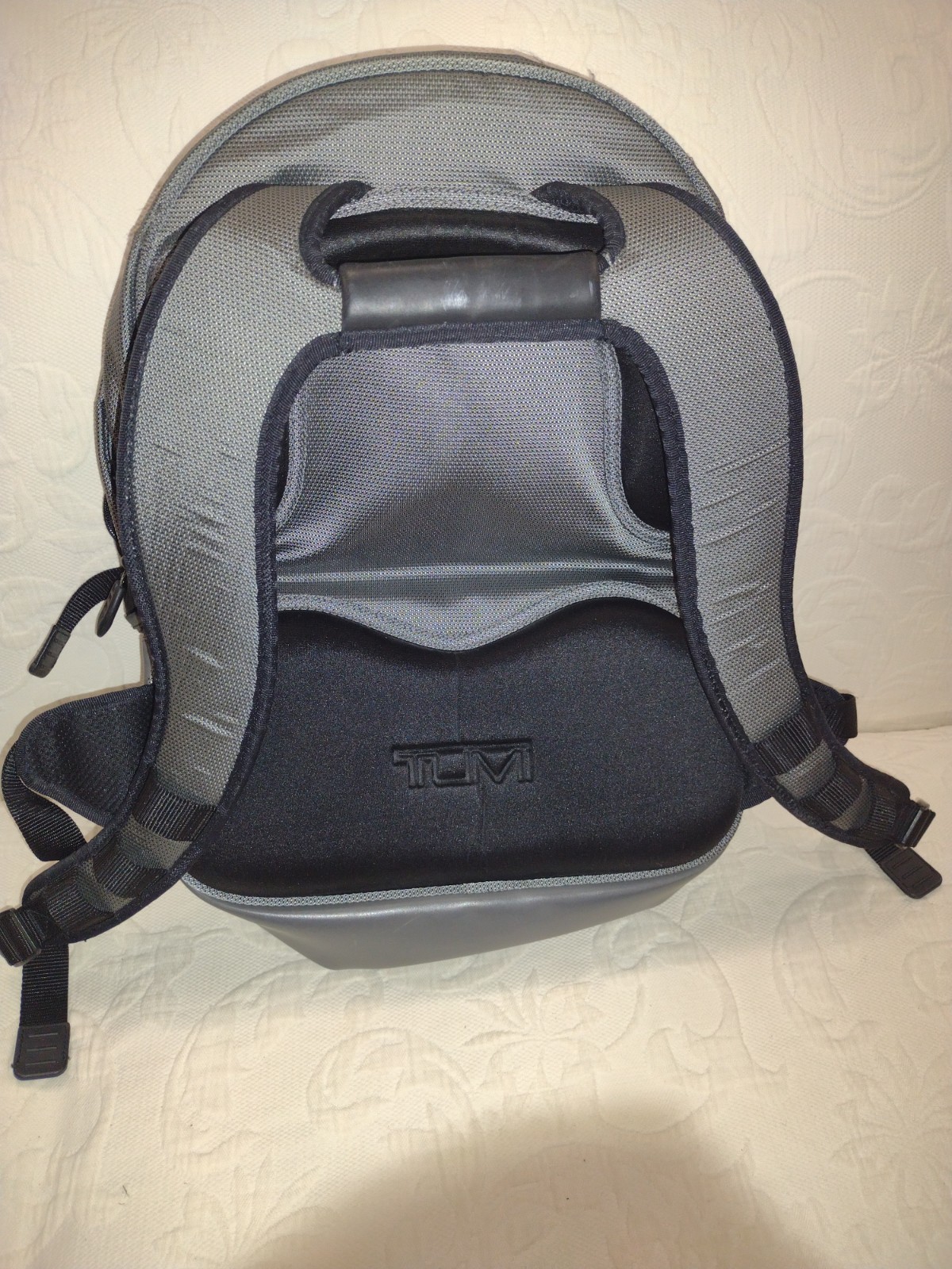 TUMI Black Gray Ballistic Nylon Backpack tech travel heavy padde tracker 18x13x6