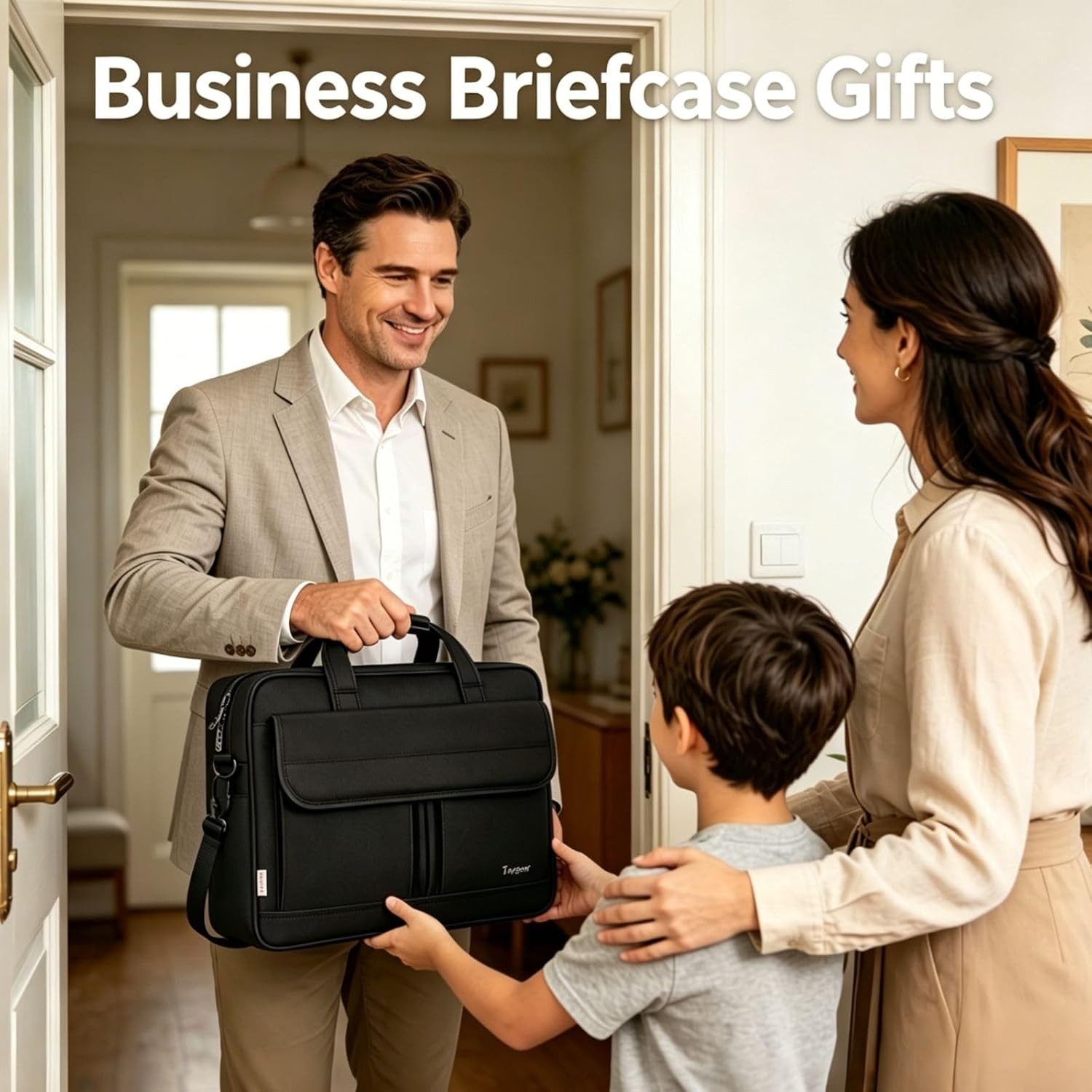 Laptop Bag 15.6 Inch Business Briefcase Gifts for Men Women Water Resistant