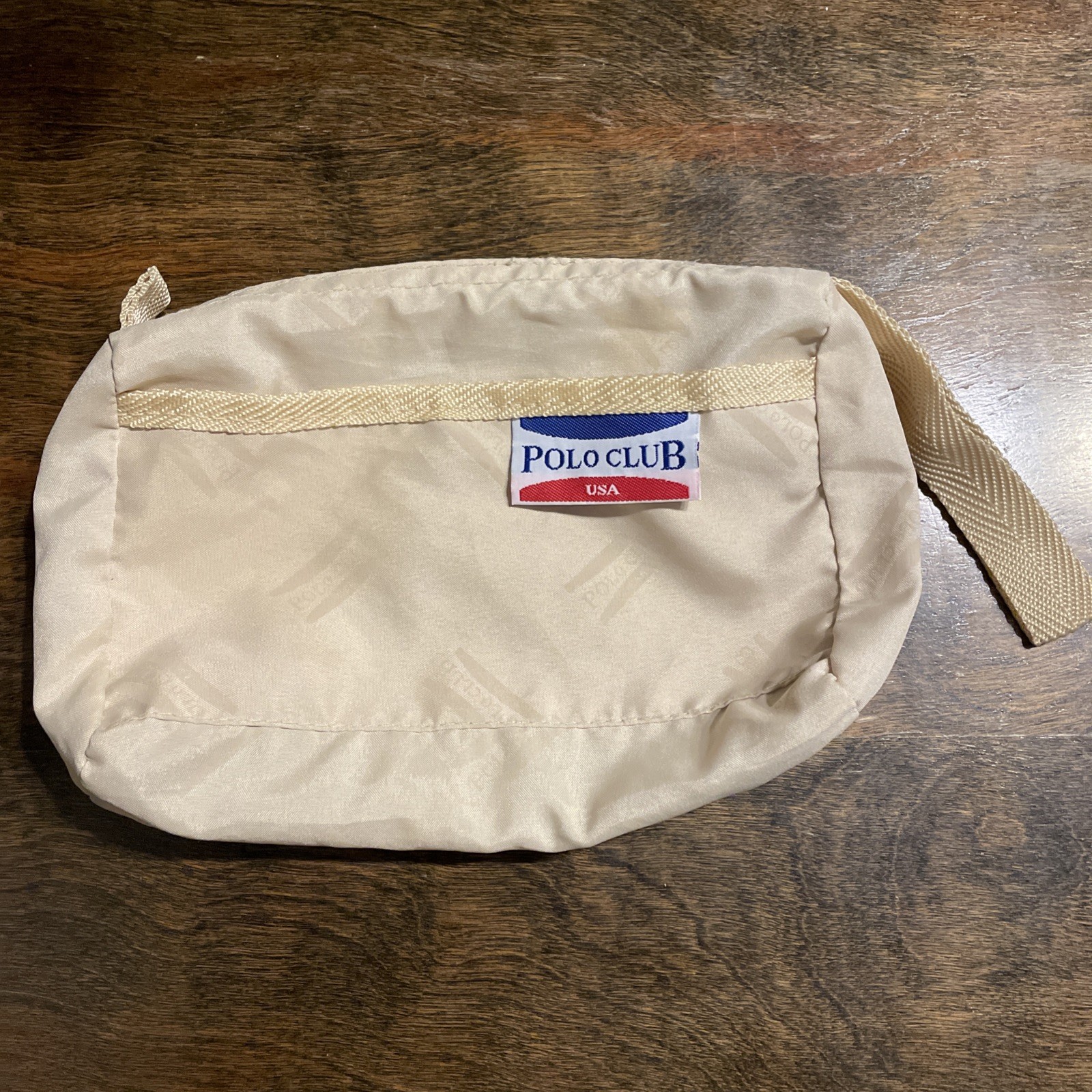 Retro Polo Club USA Nylon Toiletry Travel Pouch Dopp Kit 9.5×6″ VTG