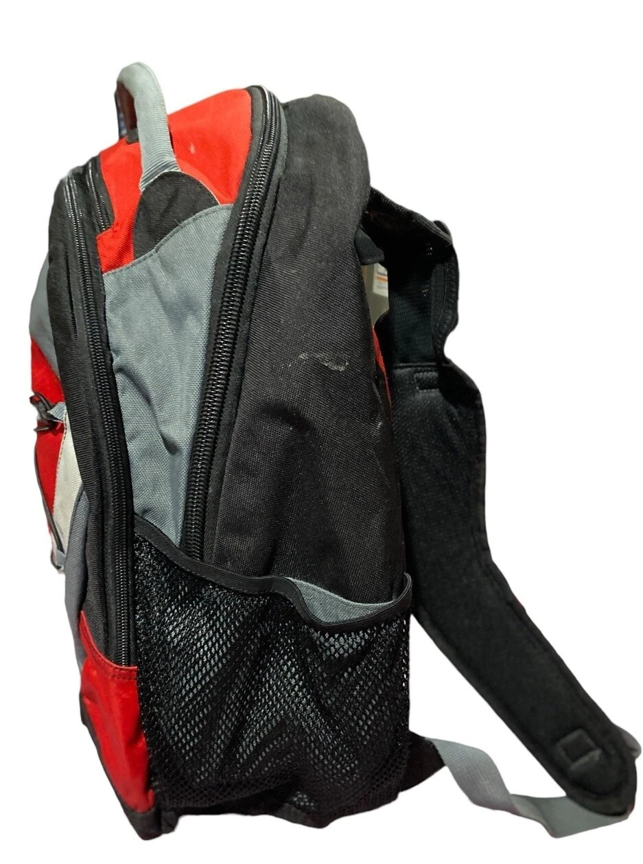 Adidas Prime Backpack with LoadSpring Straps, Red/Gray/Black Laptop School Bag