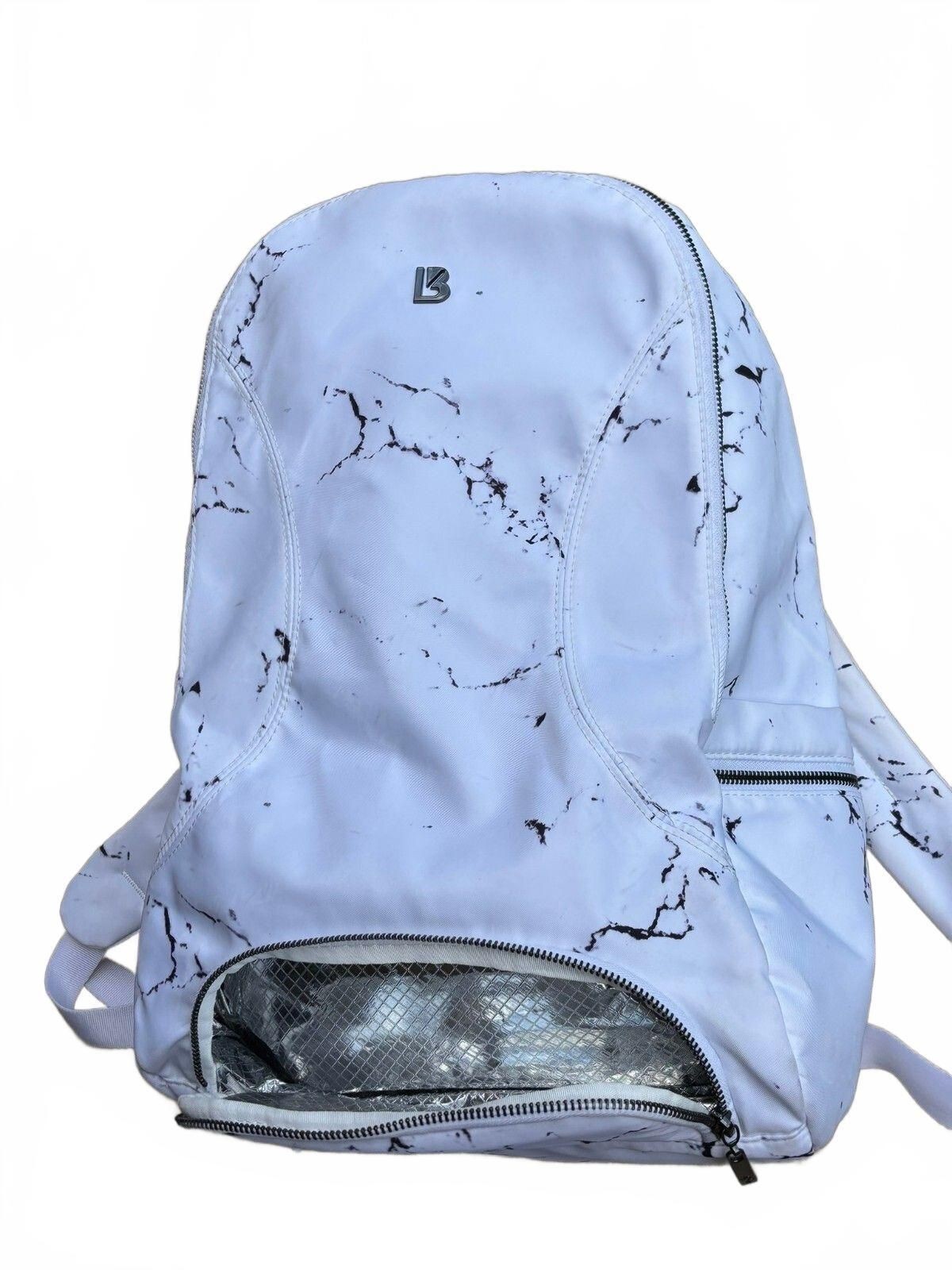 Buffbunny Game Changer Backpack – White Marble / Gunmetal Hardware