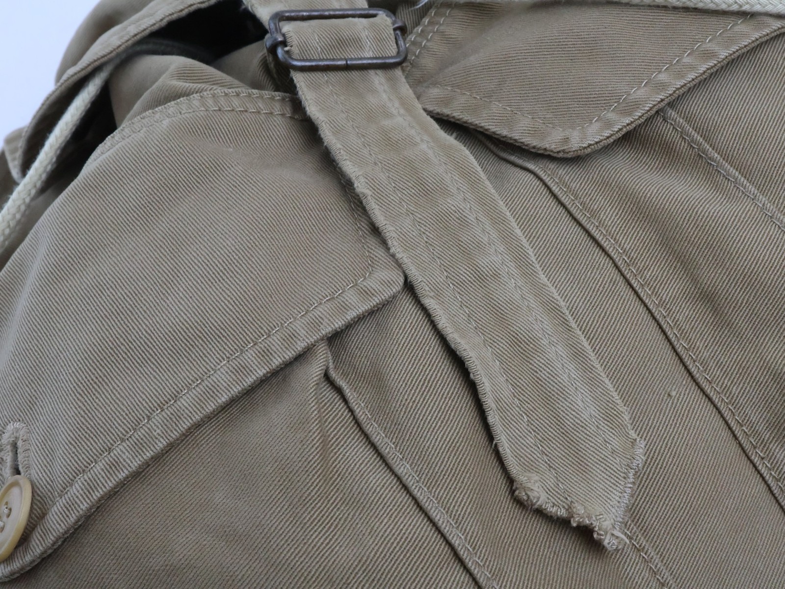 RRL Double RL Backpack Canvas Khaki Metal Ralph Lauren 26cm x 45cm x 9cm Auth