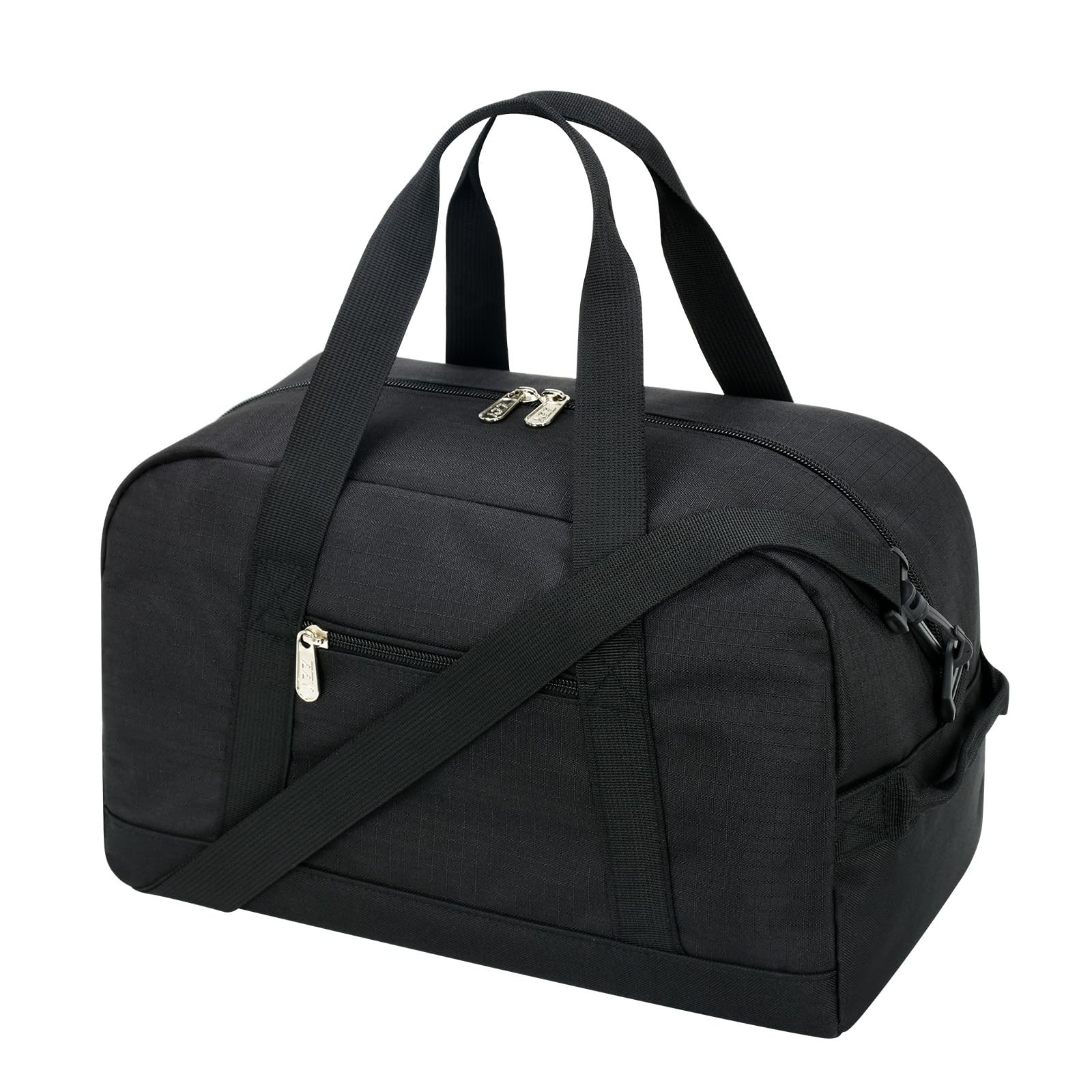 Small Gym Bag 14 Inch Lightweight Carry On Mini Duffel for Travel Sport Black