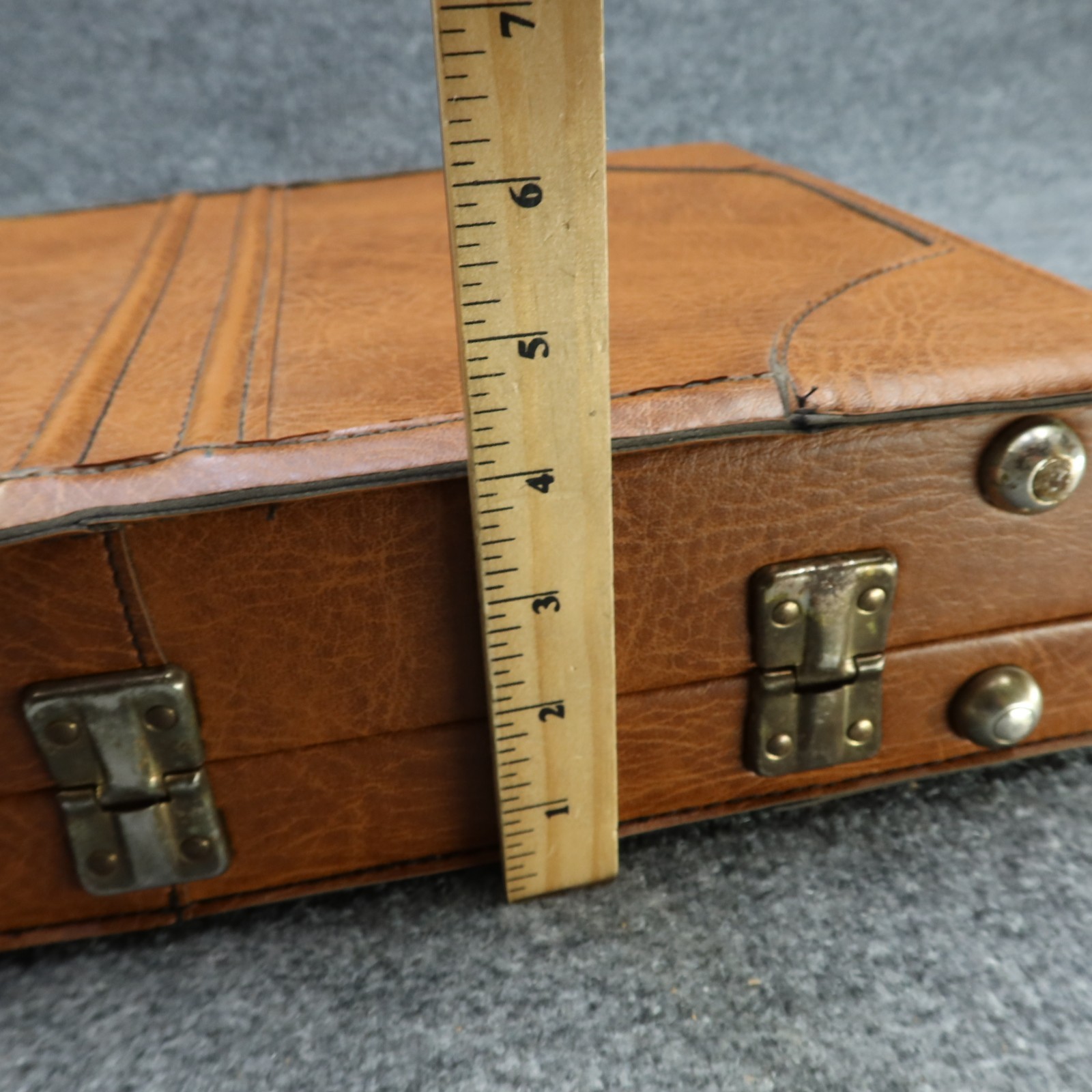 Vintage Leather Briefcase Hardcase Brown T.C.W. & H. of A. 1981 Teamsters Union