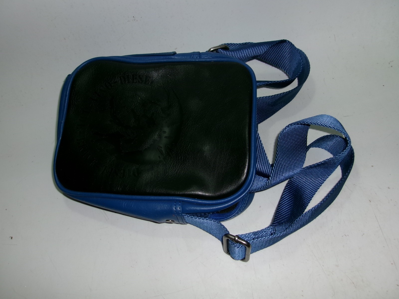 Diesel Black Blue Crossbody Bag Mohawk Logo Utility Messenger – Used – Good