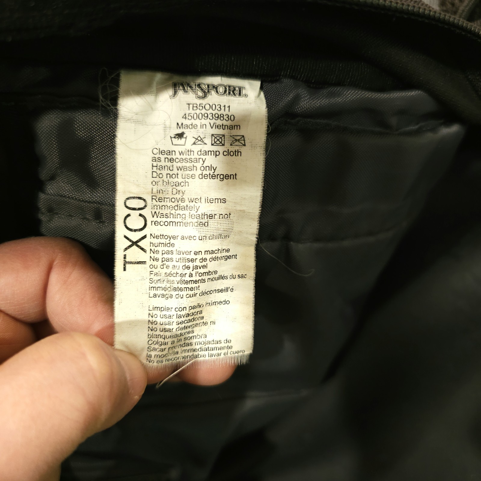 Vertical Jansport Logo Black Hiking Student Large Backpack tb5o0311 B78
