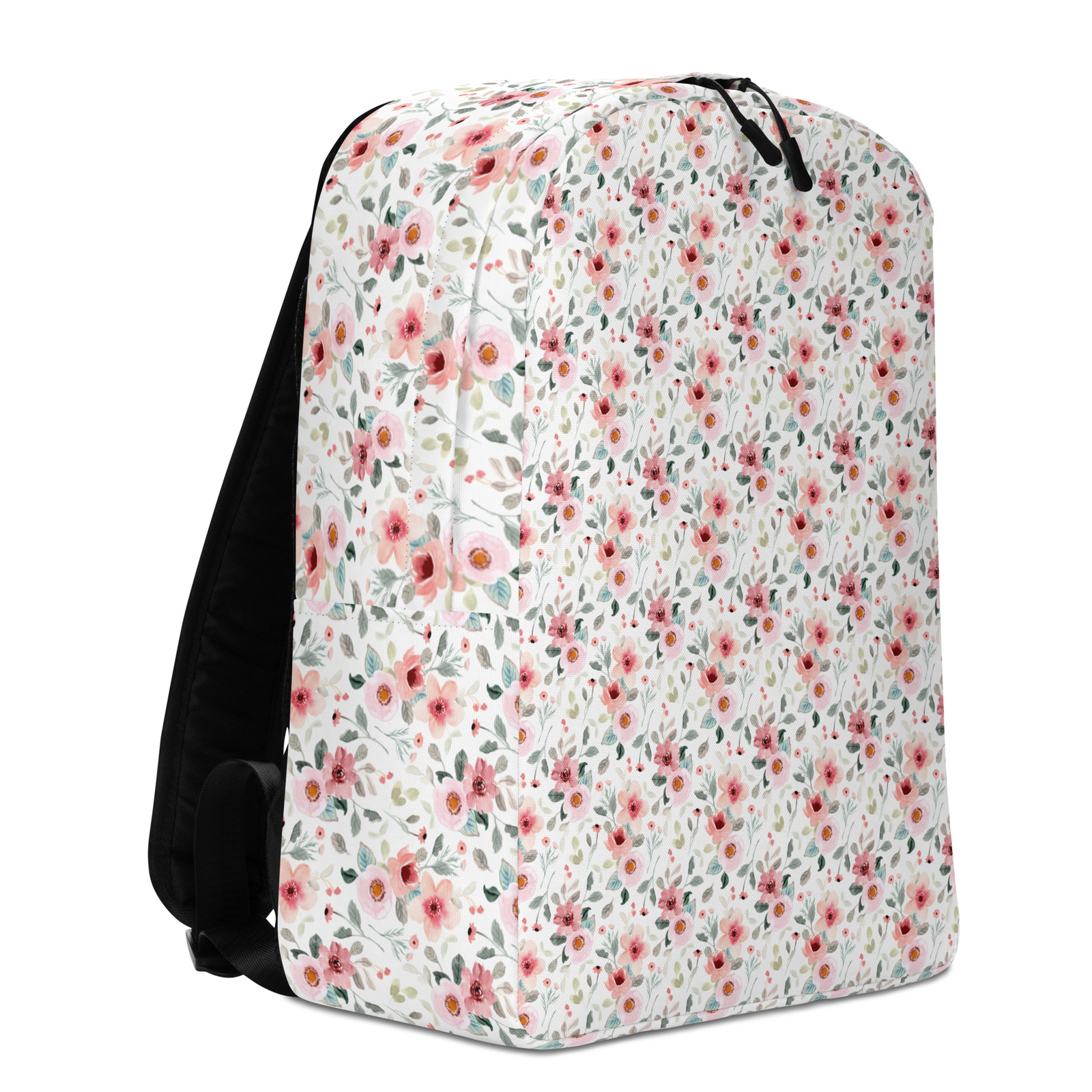 Minimalist Backpack Beautiful Floral Pattern
