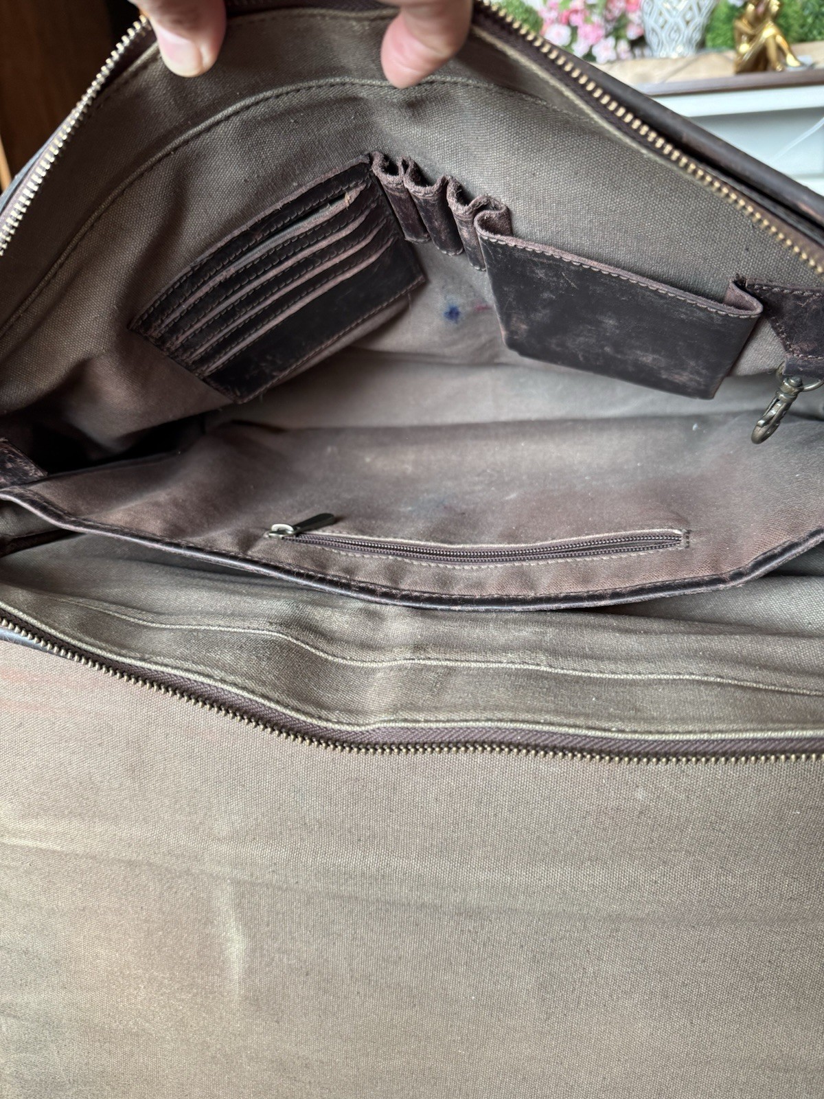 Buffalo Jackson Trading Co.Mahogany Brown Leather Briefcase Laptop Messenger Bag