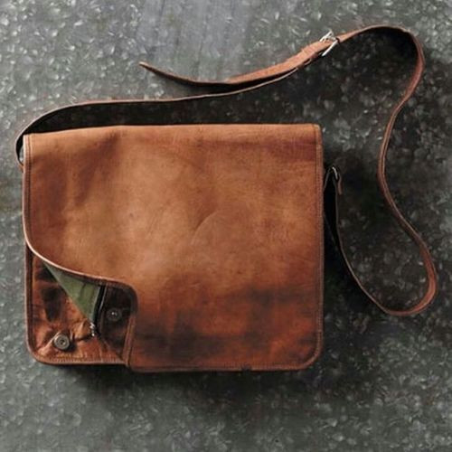 Men’s Leather Messenger Bag Shoulder Business Briefcase Laptop Bags Handmade