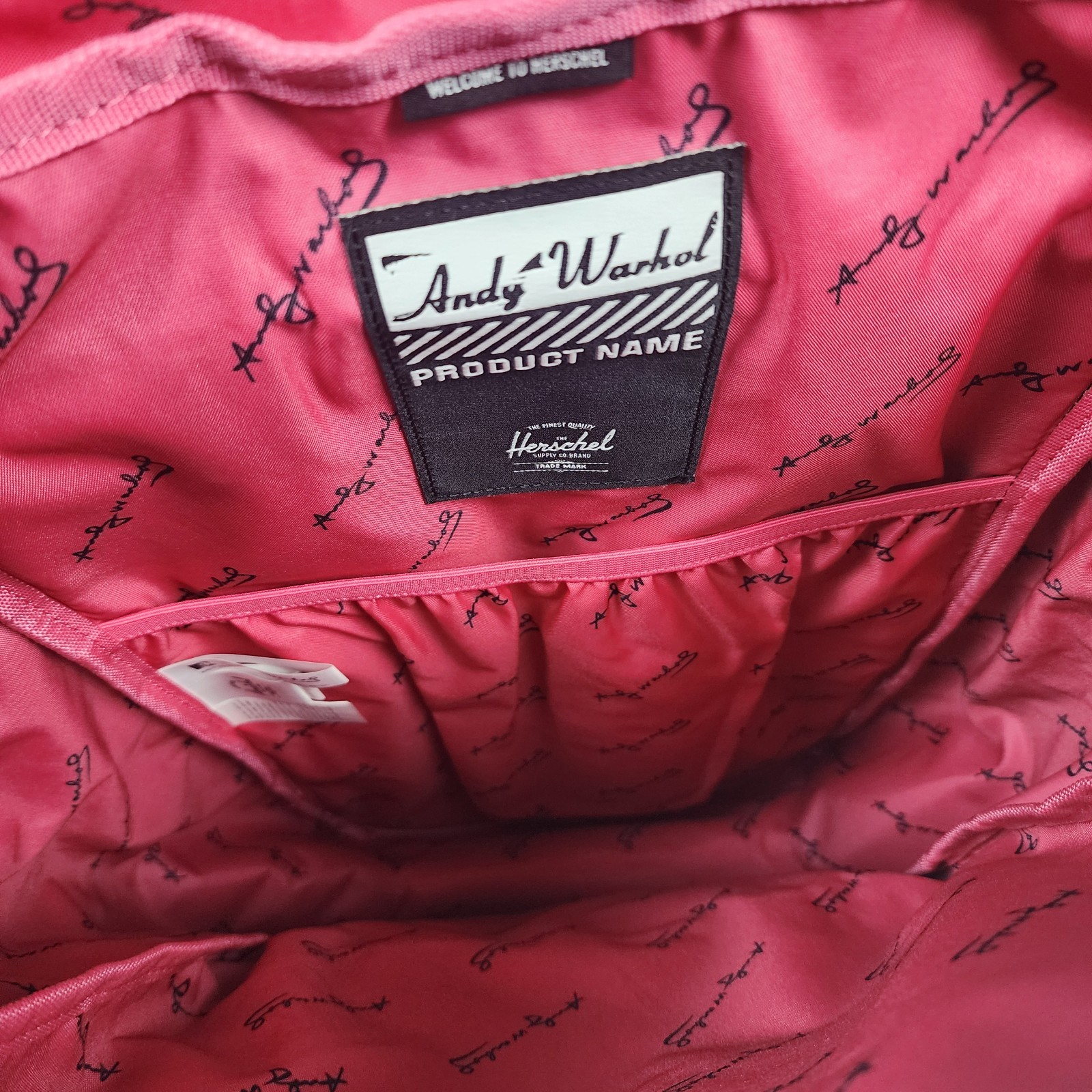 Herschel Andy Warhol Little America Backpack Black Floral Print Laptop Bag