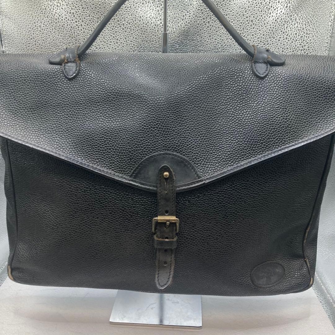 Good quality Mulberry Vintage Business Bag Large Capacity A4 Capable PVC Black