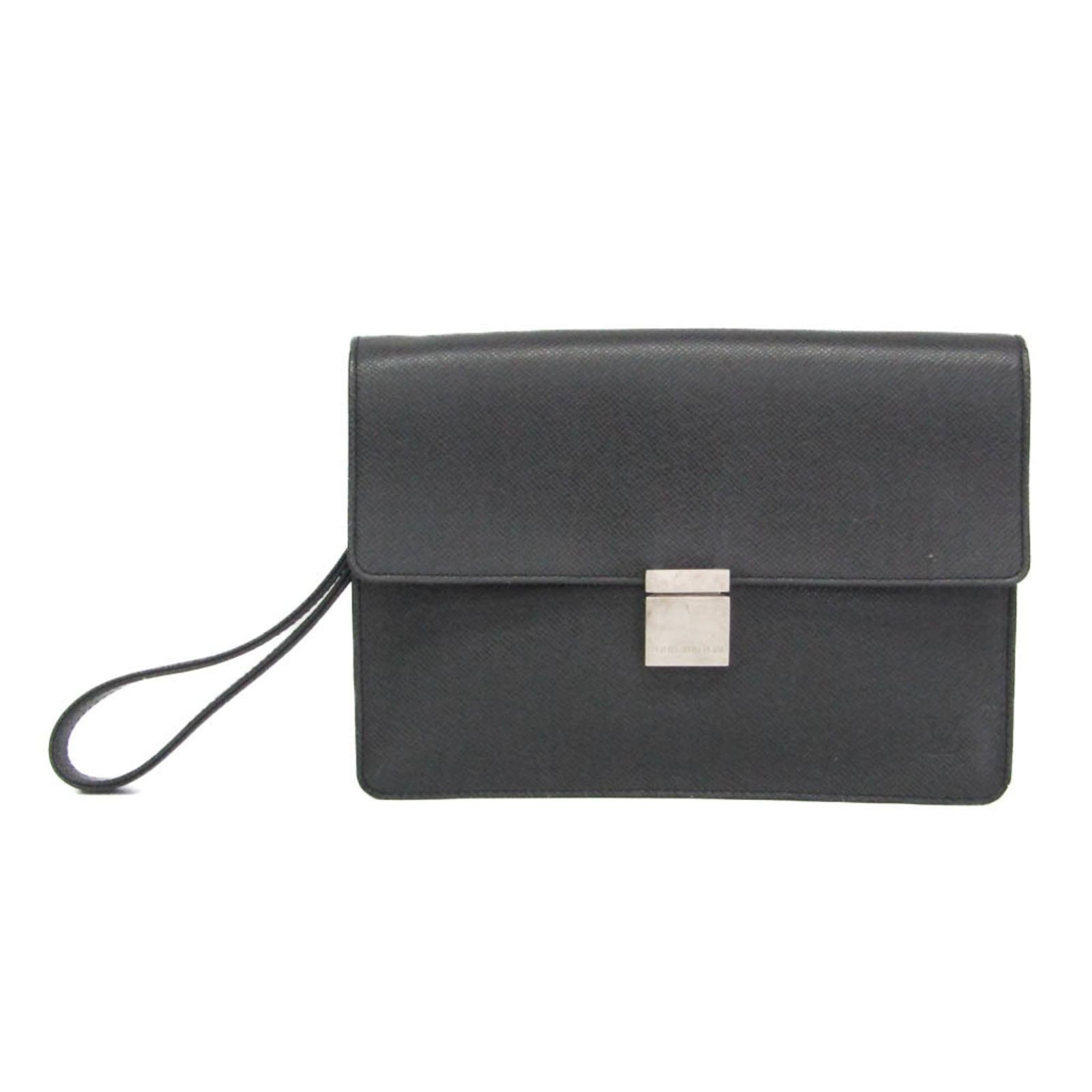 LOUIS VUITTON Taiga Selenga Clutch Bag Ardoise Luxury Iconic 17.5×25.5×6.5cm