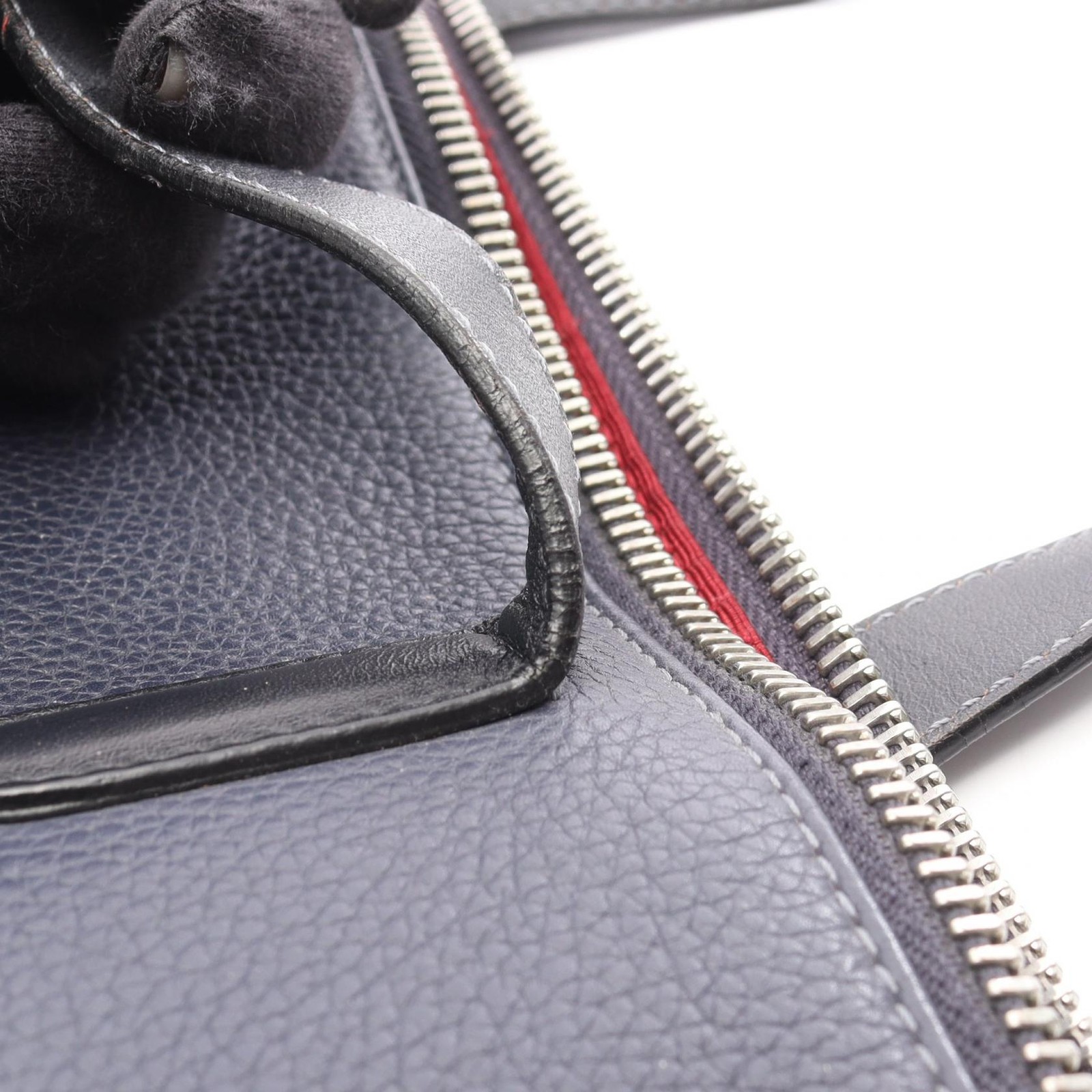 LOEWE Toledo Briefcase business bag leather Navy Black Used mens