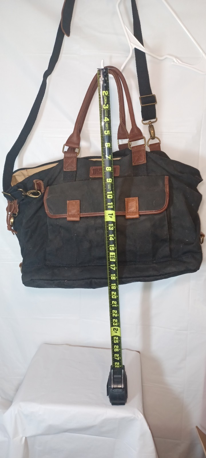 Duluth Trading Co Canvas and Leather Travel Duffle Bag Weekender Carry On Tote