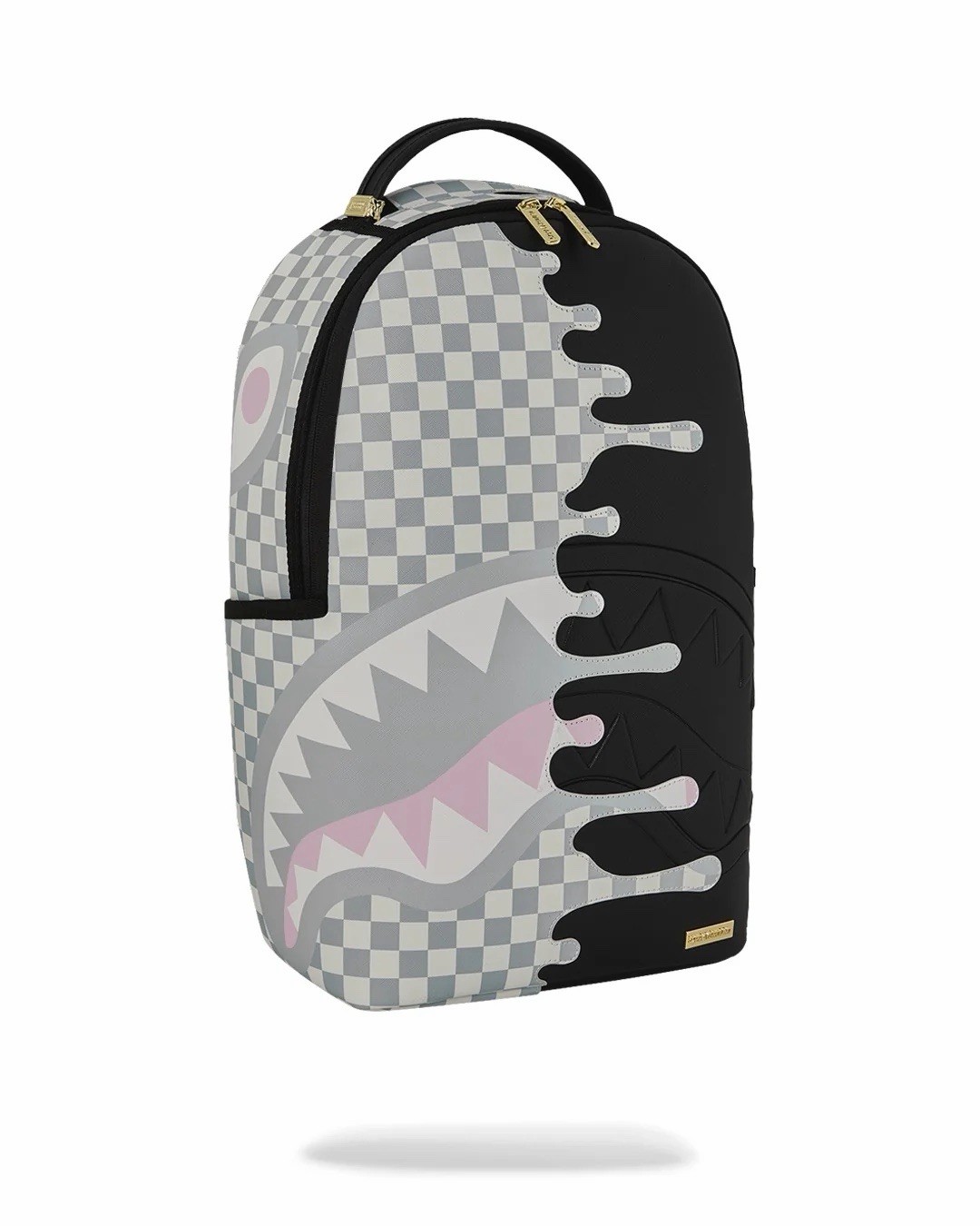 SPRAYGROUND LIMITED EDITION BACKPACK CREAM CHECK UNFINISHED BLACK SHARK NEW TAGS