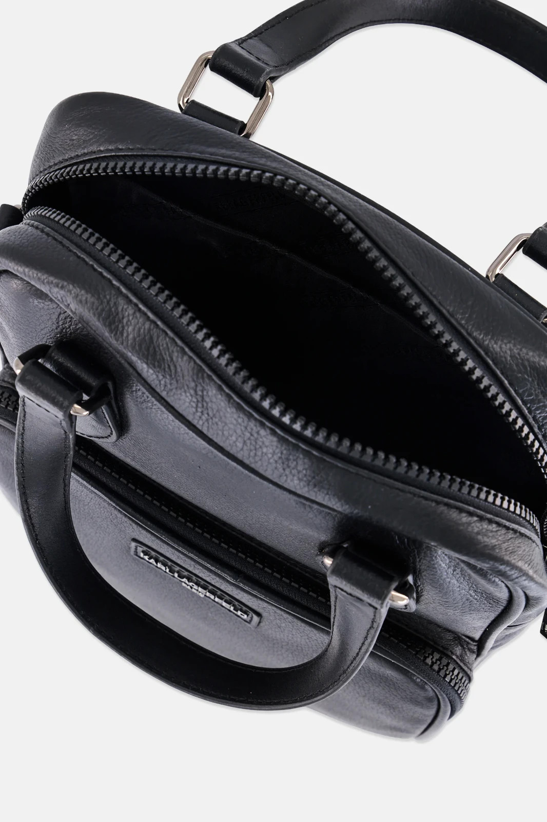 Karl Lagerfeld Paris Leather Sling Cross Body Bag NWT MSRP $175 LA4L2317 BLK