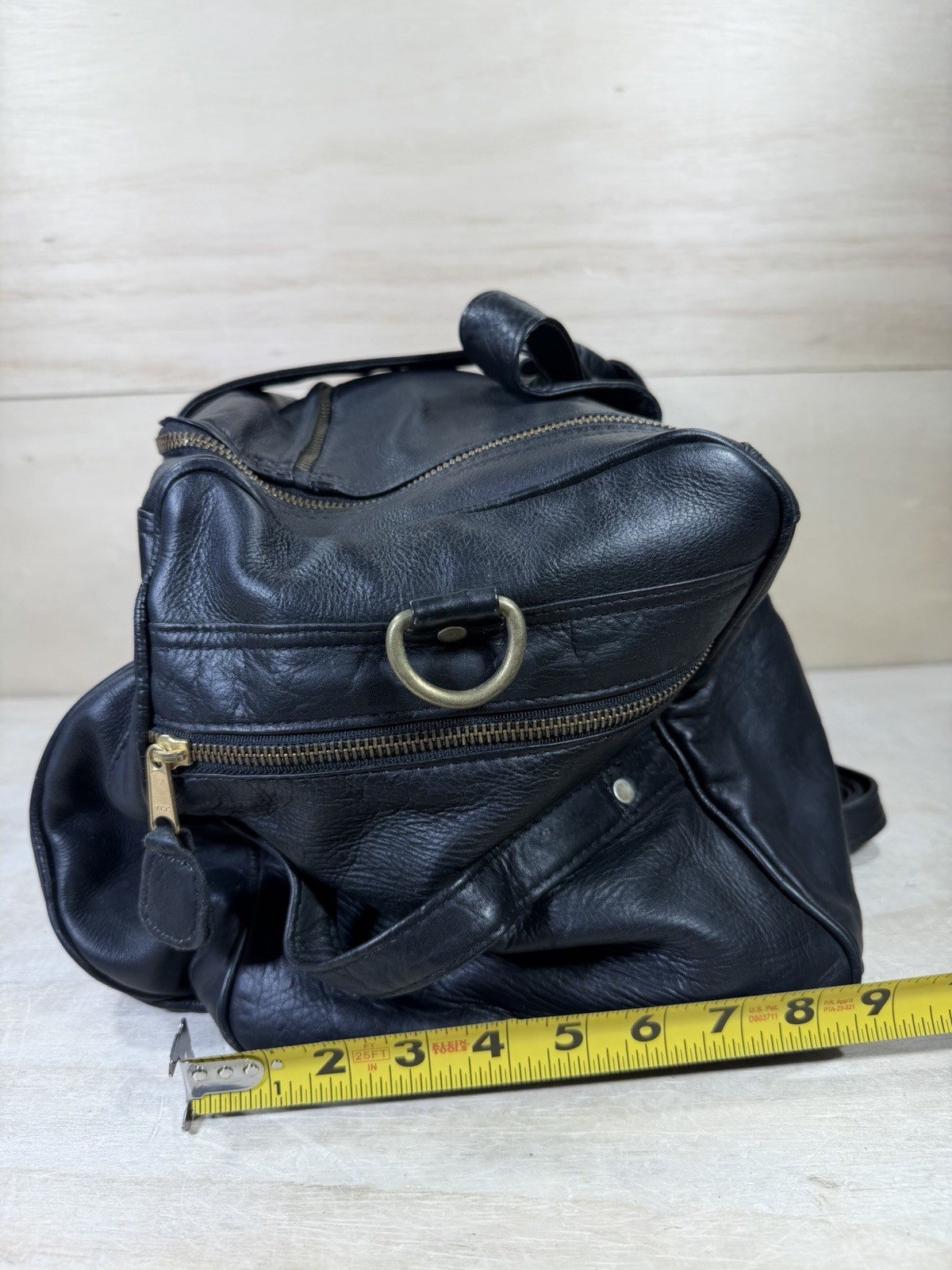 Frye Leather Duffle Bag- Black – Style 102 Benchcrafted Cross Body Strap -Duffel