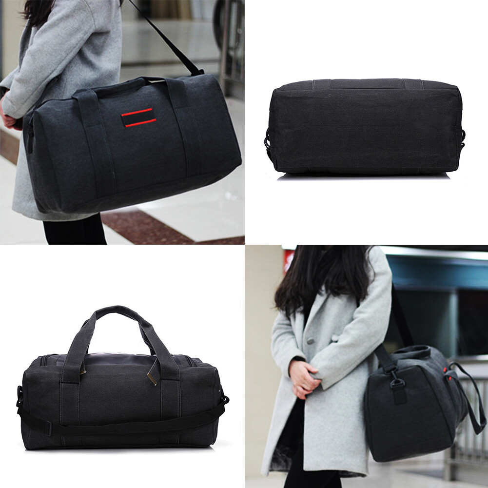 US 1-2Pc Sport Travel Luggage Handbag Tote Shoulder Military Canva Duffle GymBag
